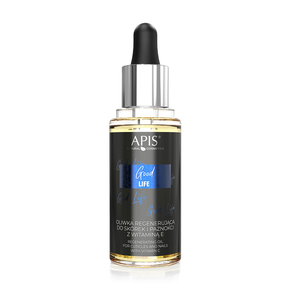 Олія для кутикули та нігтів Apis Natural Cosmetics Good Life Cuticles & Nails Regenerating Oil з вітаміном Е, 30 мл
Олія для кутикули та нігтів Apis Natural Cosmetics Good Life Cuticles & Nails Regenerating Oil з вітаміном Е, 30 мл