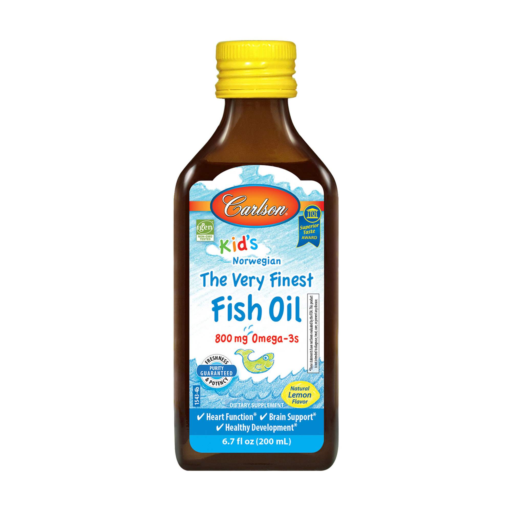 Дитячий риб'ячий жир Carlson Labs Kid's The Very Finest Fish Oil зі смаком лимону, 800 мг, в рідині, 200 мл
Дитячий риб'ячий жир Carlson Labs Kid's The Very Finest Fish Oil зі смаком лимону, 800 мг, в рідині, 200 мл