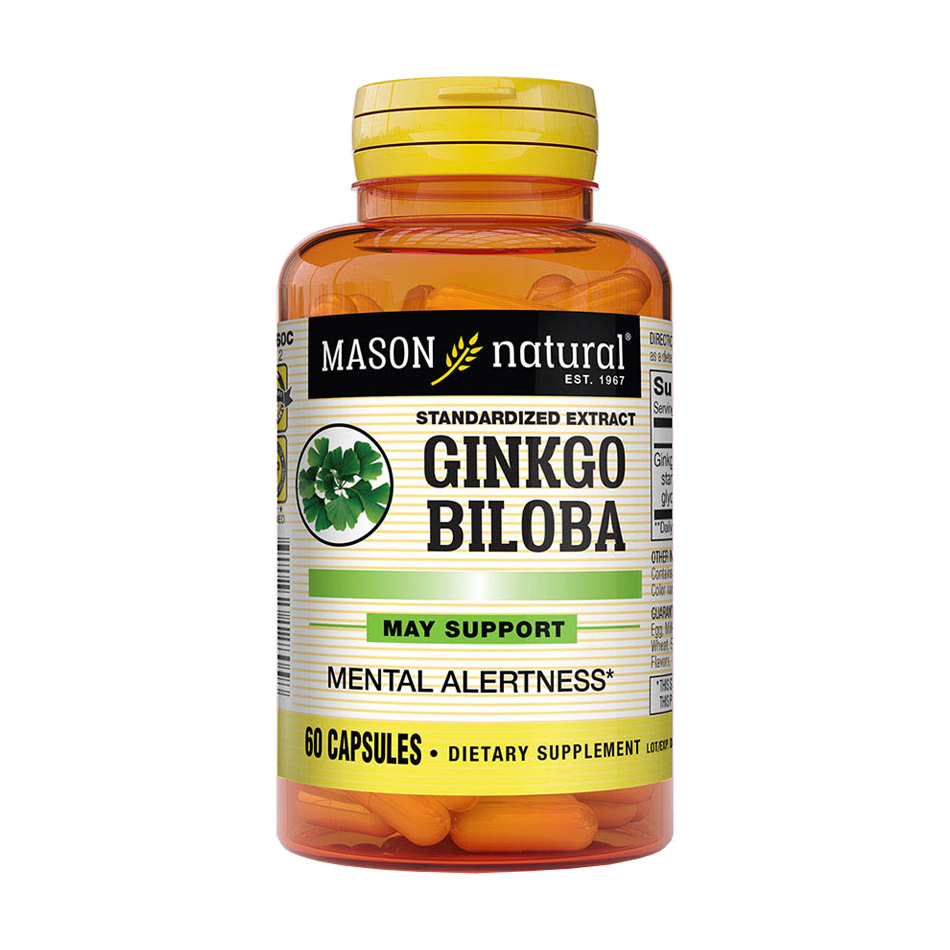 Гінкго білоба екстракт Mason Natural Ginkgo Biloba, 60 гелевих капсул
Гінкго білоба екстракт Mason Natural Ginkgo Biloba, 60 гелевих капсул