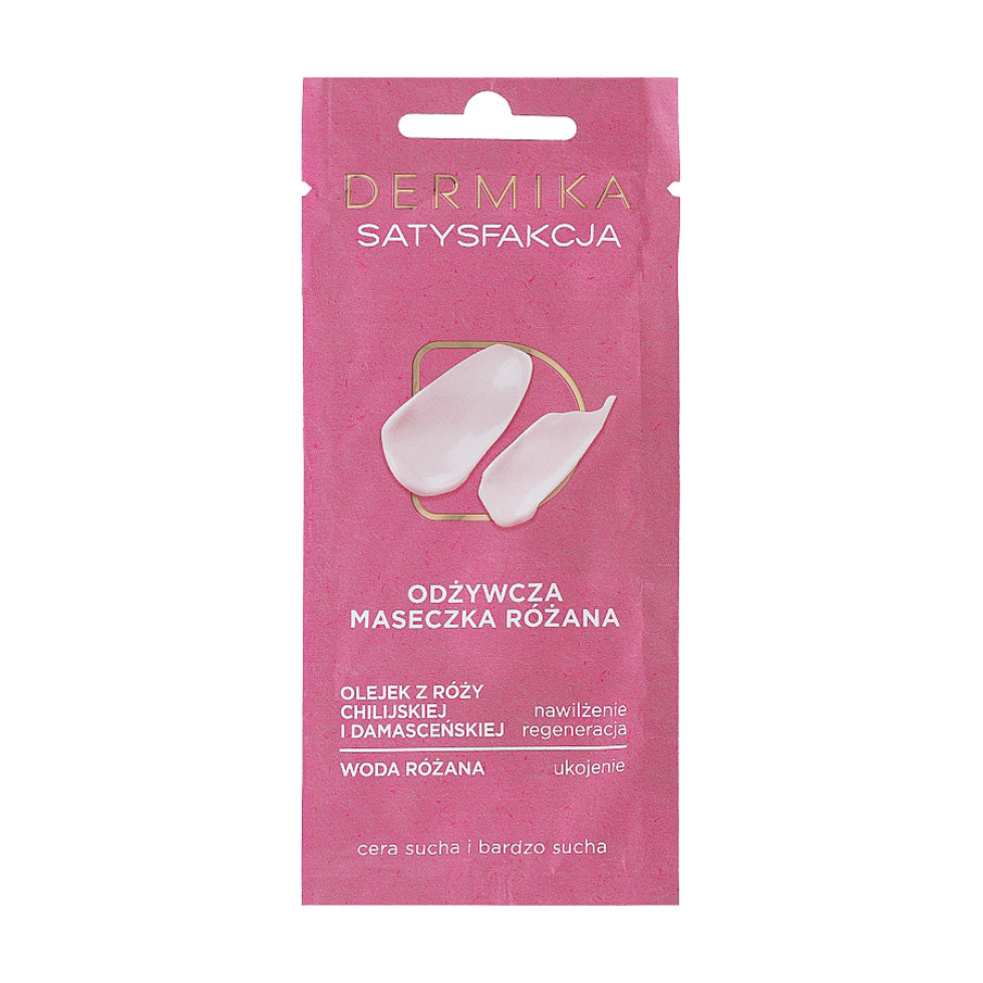 Живильна маска для обличчя Dermika Satisfaction Rose Nourishing Mask для сухої шкіри, 10 мл
Живильна маска для обличчя Dermika Satisfaction Rose Nourishing Mask для сухої шкіри, 10 мл