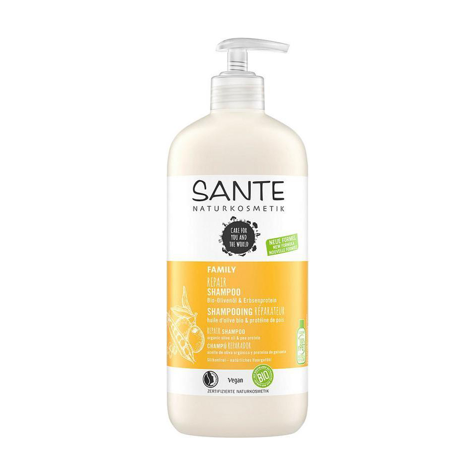 Регенерувальний біошампунь для волосся для всієї родини Sante Family Repair Shampoo Bio-Olive Oil and Pea Protein, 500 мл
Регенерувальний біошампунь для волосся для всієї родини Sante Family Repair Shampoo Bio-Olive Oil and Pea Protein, 500 мл