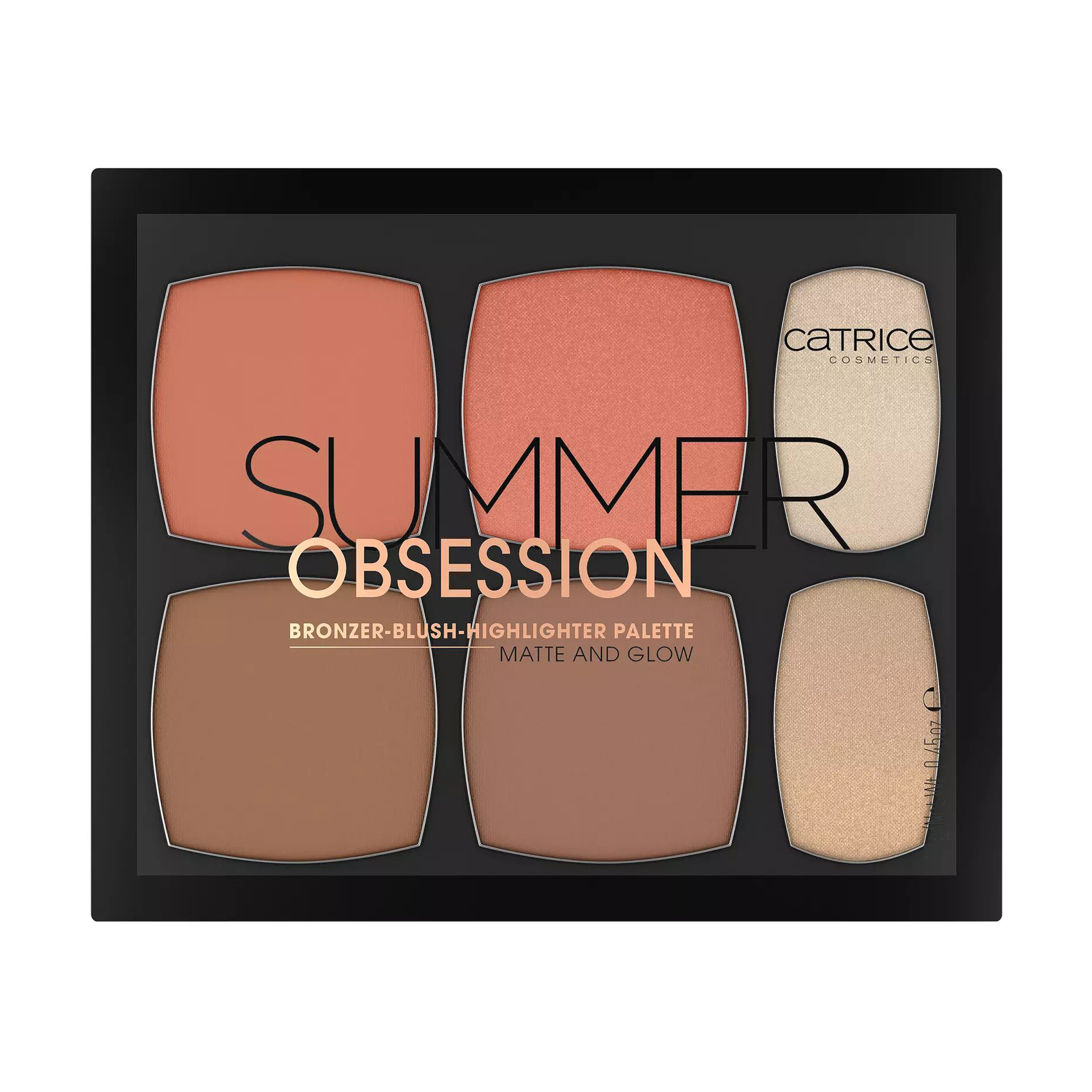 Палетка для контурингу обличчя Catrice Summer Obsession Bronzer Blush Highlighter Palette Matte And Glow 010, 13 г
Палетка для контурингу обличчя Catrice Summer Obsession Bronzer Blush Highlighter Palette Matte And Glow 010, 13 г