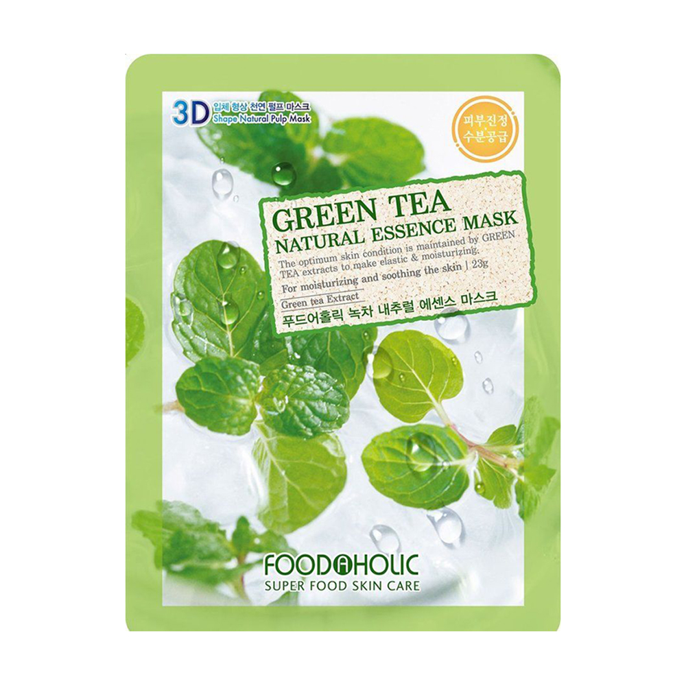 Тканинна 3D-маска для обличчя Food A Holic Natural Essence Mask Green Tea з екстрактом зеленого чаю, 23 г
Тканинна 3D-маска для обличчя Food A Holic Natural Essence Mask Green Tea з екстрактом зеленого чаю, 23 г