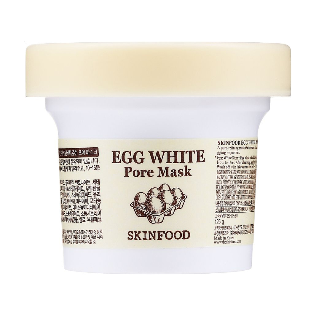 Очищувальна маска для обличчя Skinfood Egg White Pore Mask на основі яєчного білка, 100 г
Очищувальна маска для обличчя Skinfood Egg White Pore Mask на основі яєчного білка, 100 г