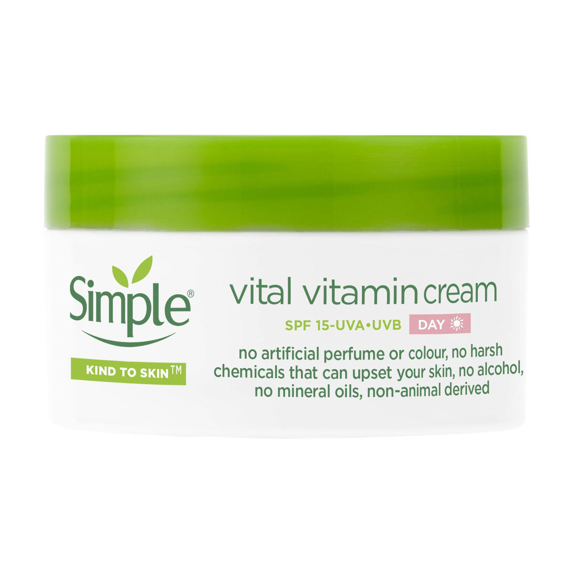Уцінка! Денний вітамінний крем для обличчя Simple Kind to Skin Vital Vitamin Day Cream SPF 15, 50 мл
Уцінка! Денний вітамінний крем для обличчя Simple Kind to Skin Vital Vitamin Day Cream SPF 15, 50 мл