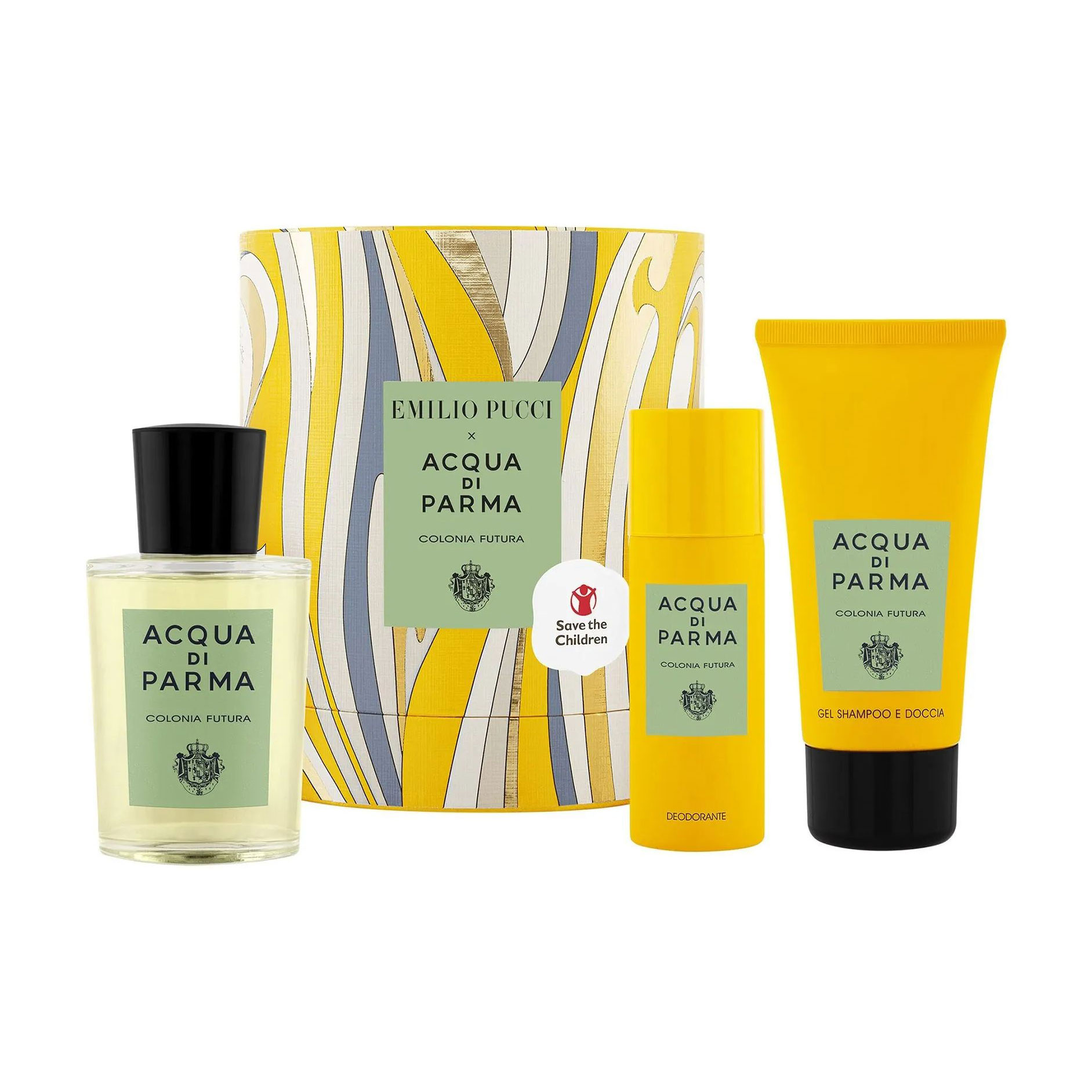 Парфумований набір унісекс Acqua Di Parma x Emilio Pucci Colonia Futura (одеколон, 100 мл + гель для душу, 75 мл + дезодорант, 50 мл)
Парфумований набір унісекс Acqua Di Parma x Emilio Pucci Colonia Futura (одеколон, 100 мл + гель для душу, 75 мл + дезодорант, 50 мл)