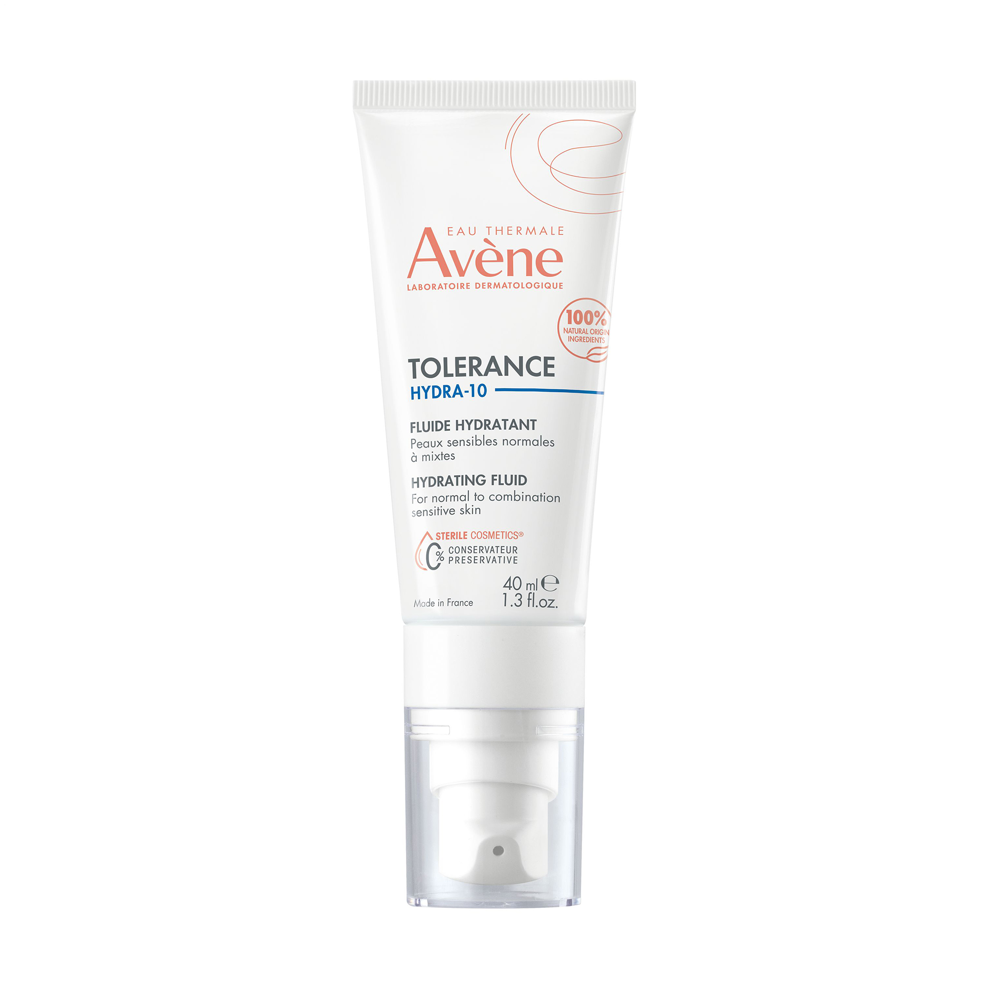Зволожувальний флюїд для обличчя Avene Tolerance Hydra-10 Hydrating Fluid з гіалуроновою кислотою та термальною водою, 40 мл
Зволожувальний флюїд для обличчя Avene Tolerance Hydra-10 Hydrating Fluid з гіалуроновою кислотою та термальною водою, 40 мл