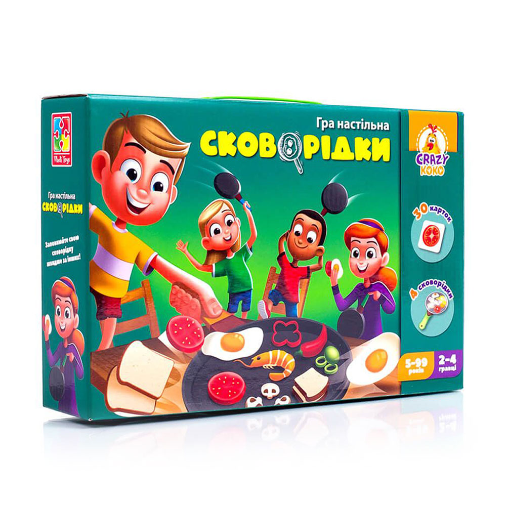 Гра на швидкість Vladi Toys Сковорідки, українською мовою, 35 деталей, від 5 років (VT2309-01)
Гра на швидкість Vladi Toys Сковорідки, українською мовою, 35 деталей, від 5 років (VT2309-01)