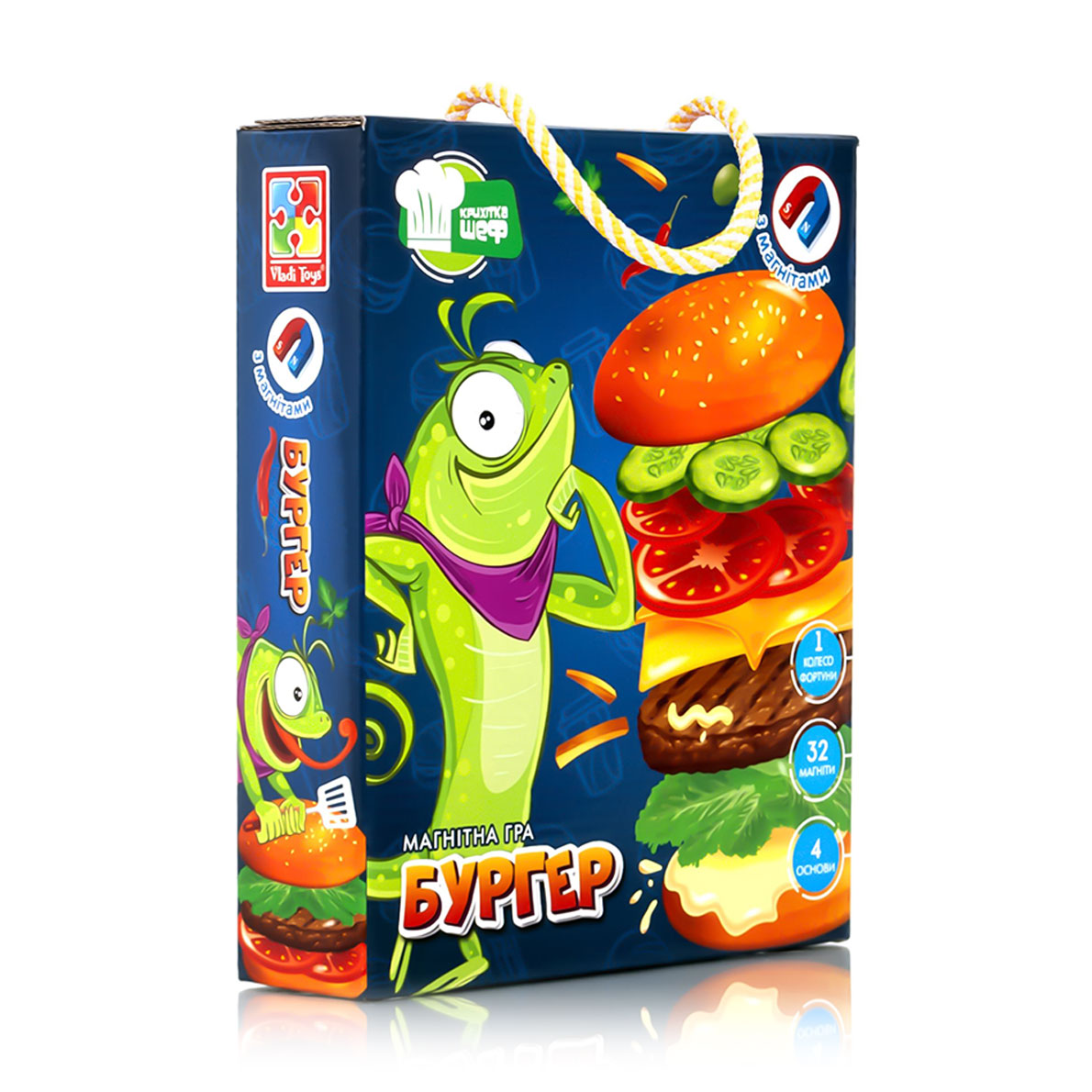 Магнітна гра Vladi Toys Бургер, українською мовою, від 4 років, 37 деталей (VT2310-06)
Магнітна гра Vladi Toys Бургер, українською мовою, від 4 років, 37 деталей (VT2310-06)