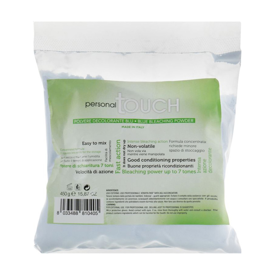 Уцінка! Знебарвлювальна пудра для волосся Punti Di Vista Personal Touch Blu Bleaching Powder блакитна, з ароматом чорниці, 450 г
Уцінка! Знебарвлювальна пудра для волосся Punti Di Vista Personal Touch Blu Bleaching Powder блакитна, з ароматом чорниці, 450 г
