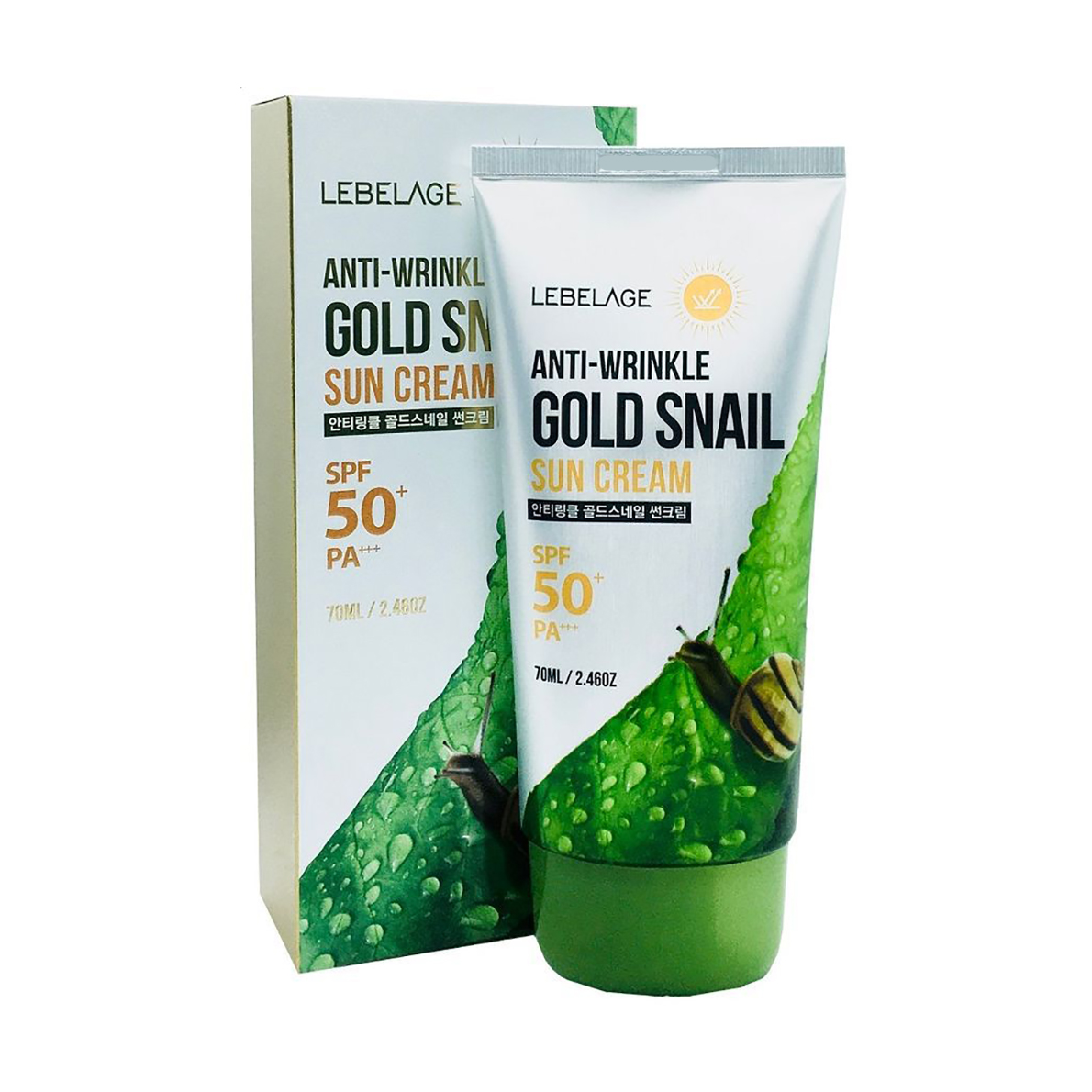 Сонцезахисний крем для обличчя Lebelage Anti-Wrinkle Gold Snail Sun Cream, SPF 50+/PA+++, 70 мл
Сонцезахисний крем для обличчя Lebelage Anti-Wrinkle Gold Snail Sun Cream, SPF 50+/PA+++, 70 мл