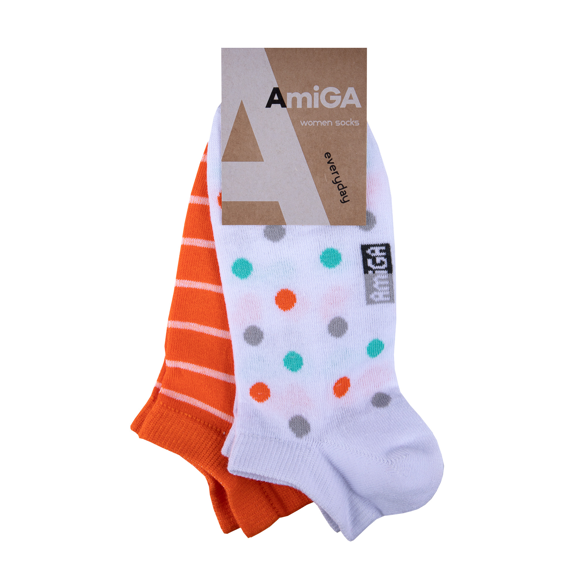 Набір шкарпеток жіночих AmiGA укорочені, горох-смужка, розмір 23-25 (2 пари)
Набір шкарпеток жіночих AmiGA укорочені, горох-смужка, розмір 23-25 (2 пари)