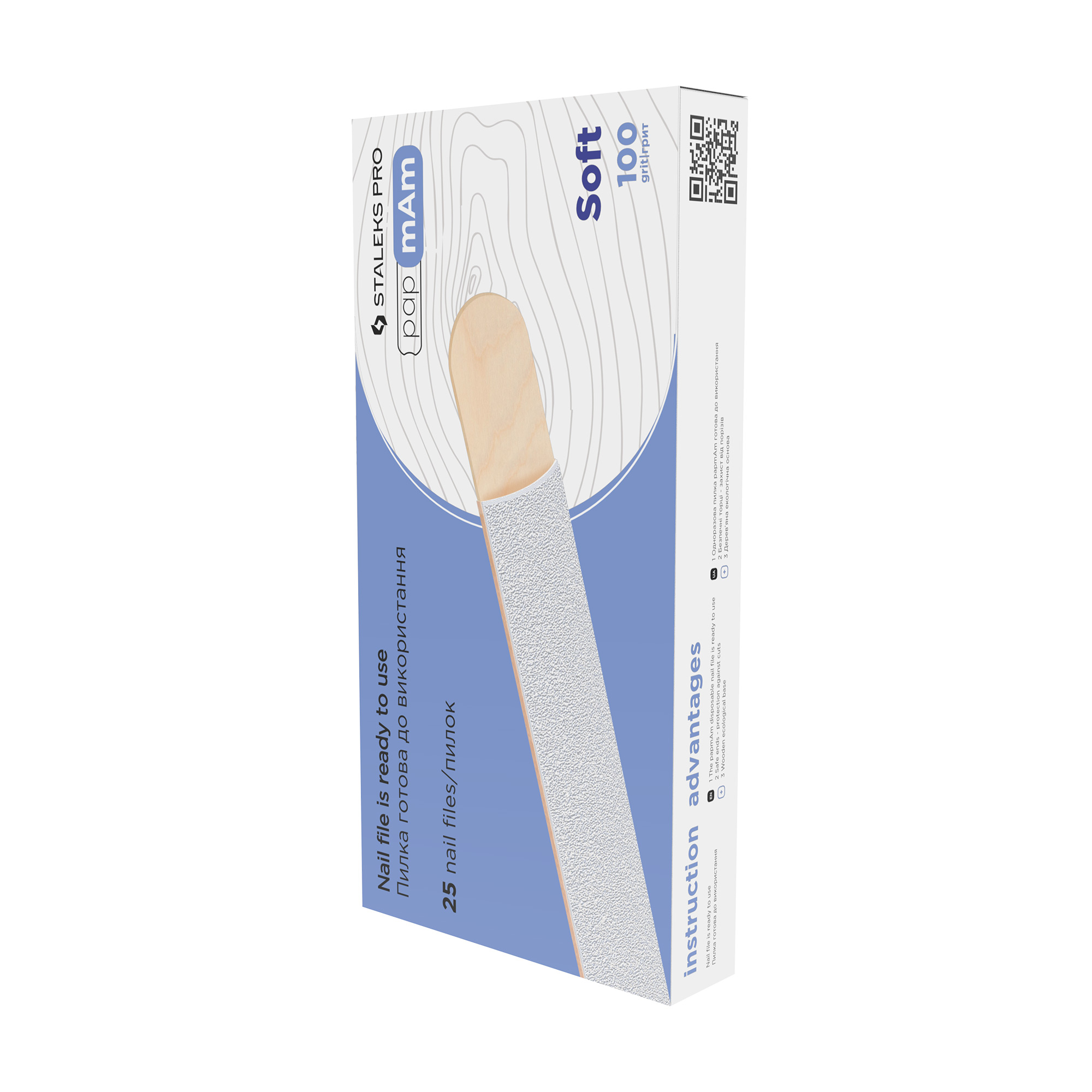 Змінні файли на дерев'яній основі Staleks PRO Expert Soft papmAm 20, білі, 100 гритів, 25 шт
Змінні файли на дерев'яній основі Staleks PRO Expert Soft papmAm 20, білі, 100 гритів, 25 шт