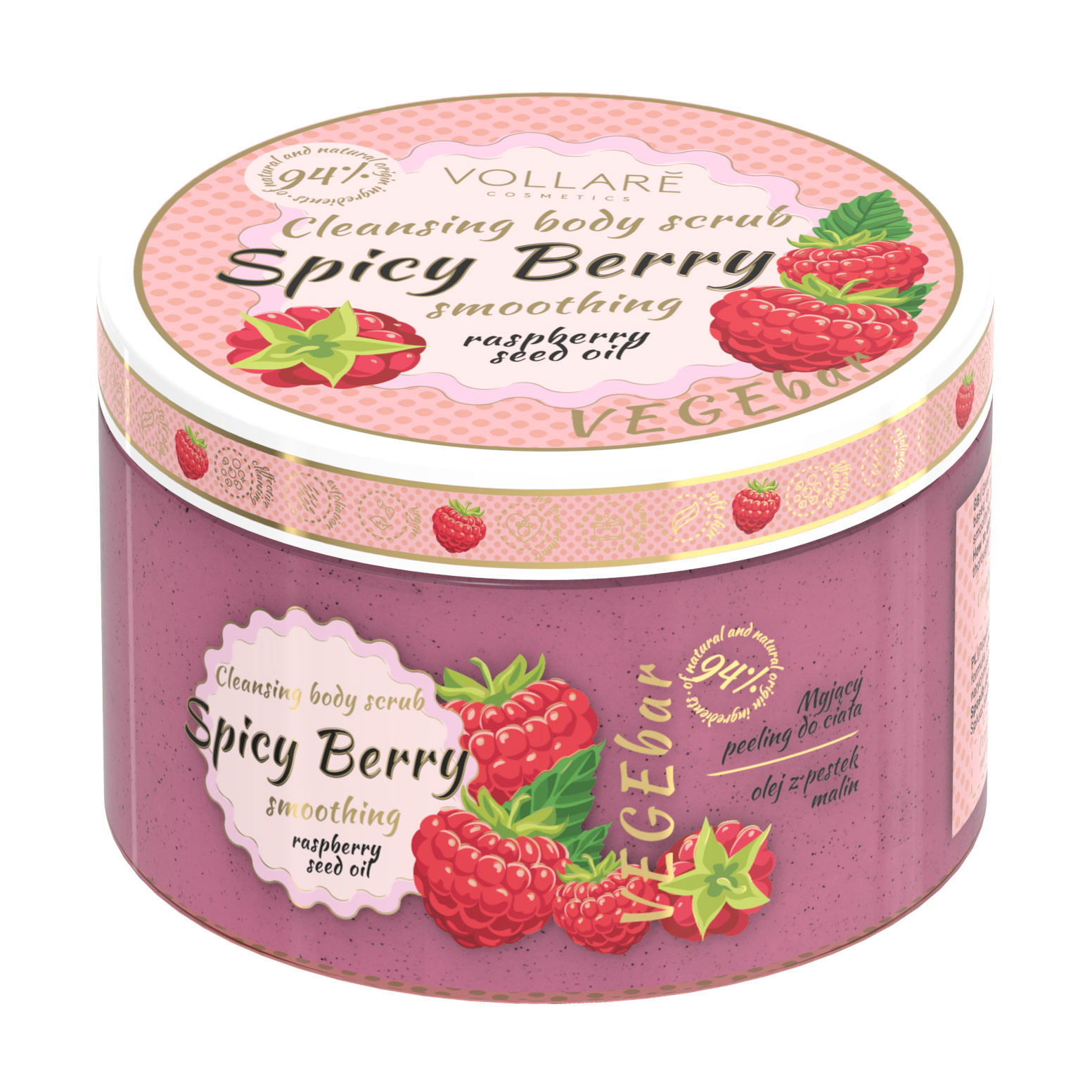 Уцінка! Очищувальний пілінг для тіла Vollare Cosmetics Cleansing Body Scrub Spicy Berry, 200 мл
Уцінка! Очищувальний пілінг для тіла Vollare Cosmetics Cleansing Body Scrub Spicy Berry, 200 мл