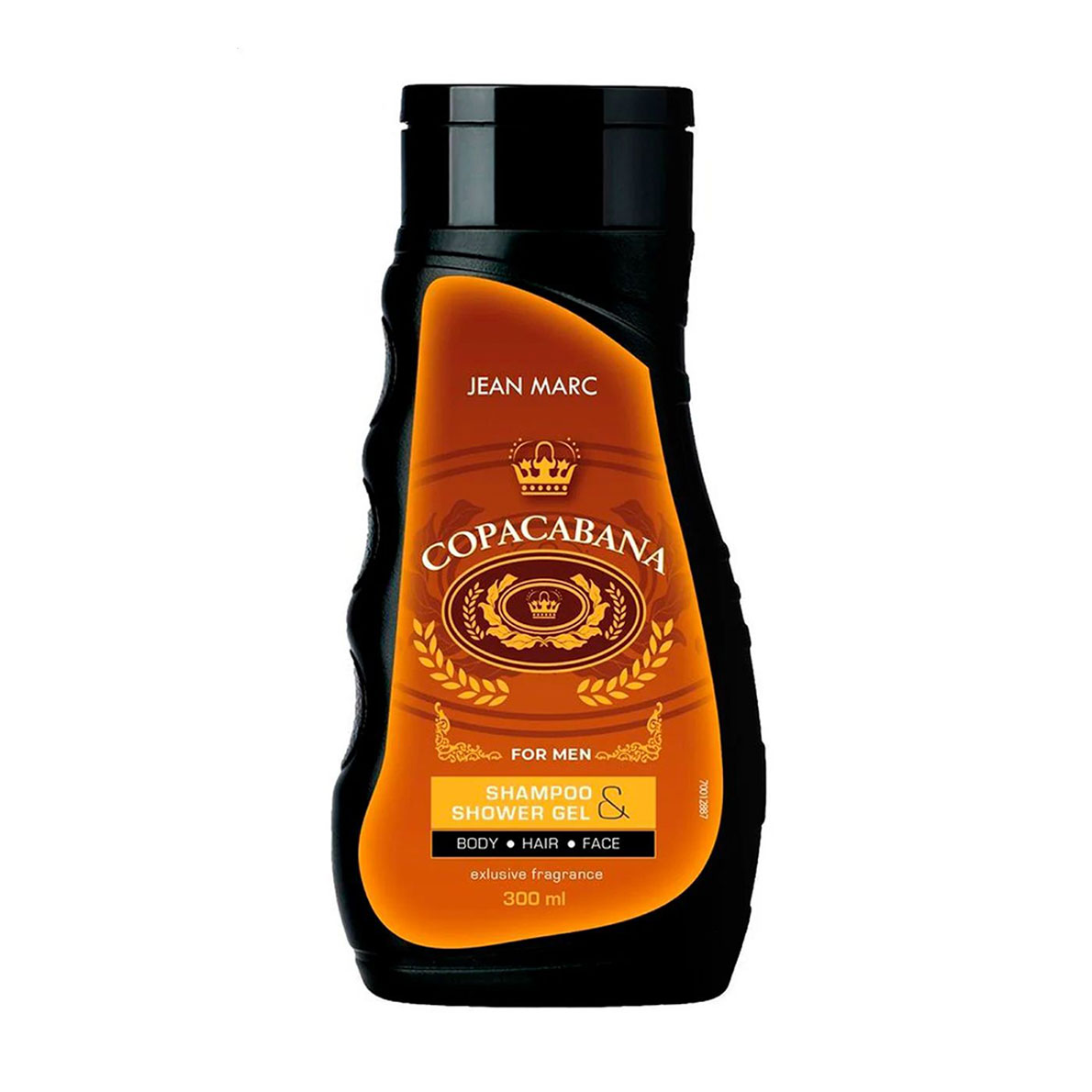 Парфумований чоловічий шампунь та гель для душу 2 в 1 Jean Marc Copacabana Shampoo & Shower Gel, 300 мл
Парфумований чоловічий шампунь та гель для душу 2 в 1 Jean Marc Copacabana Shampoo & Shower Gel, 300 мл