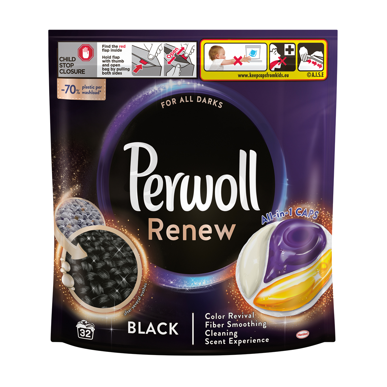 Уцінка! Капсули для прання Perwoll Renew Black для темних і чорних речей, 32 цикли прання, 32 шт
Уцінка! Капсули для прання Perwoll Renew Black для темних і чорних речей, 32 цикли прання, 32 шт