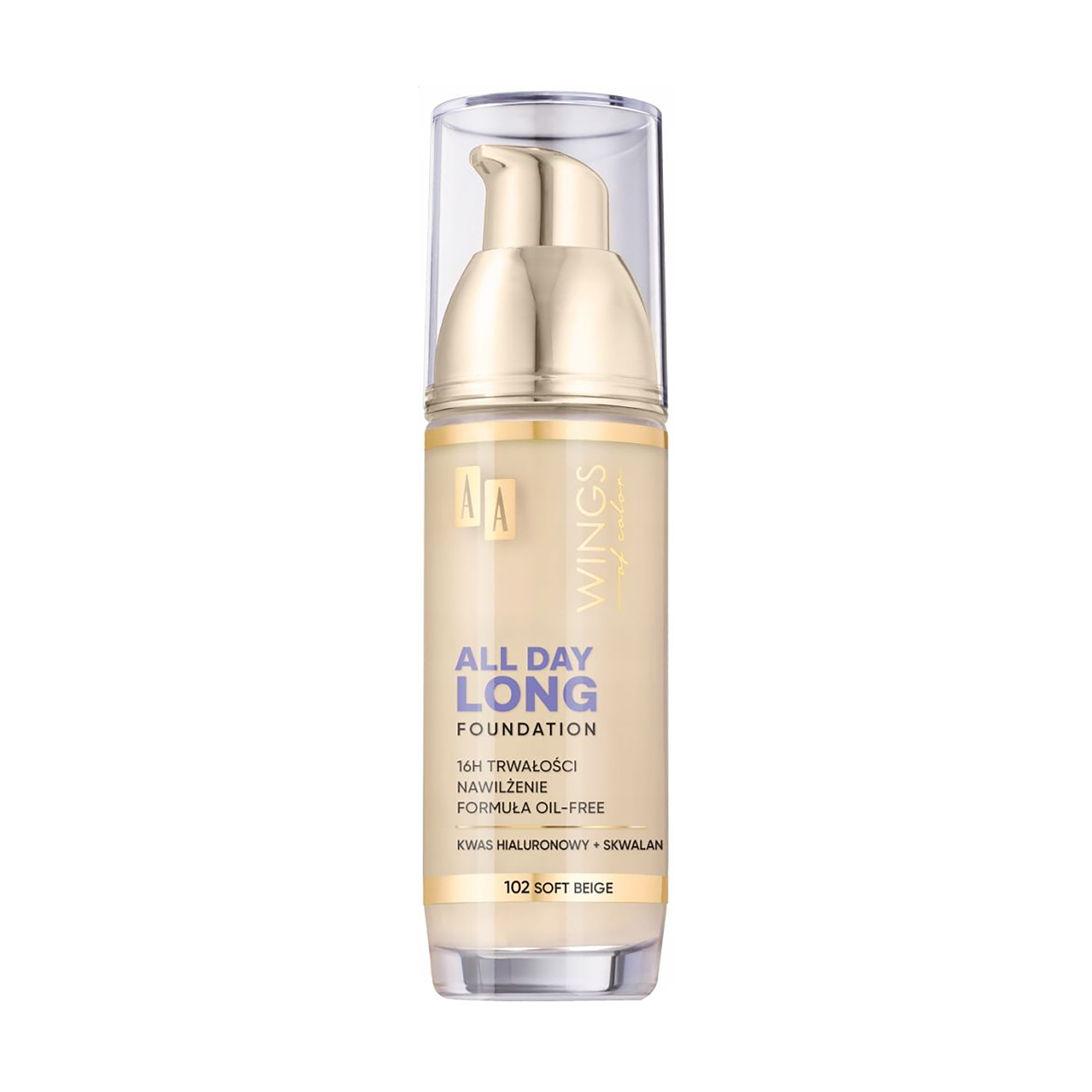 Тональний крем для обличчя AA Wings of Color All Day Long Foundation 102 Soft Beige, 35 мл
Тональний крем для обличчя AA Wings of Color All Day Long Foundation 102 Soft Beige, 35 мл