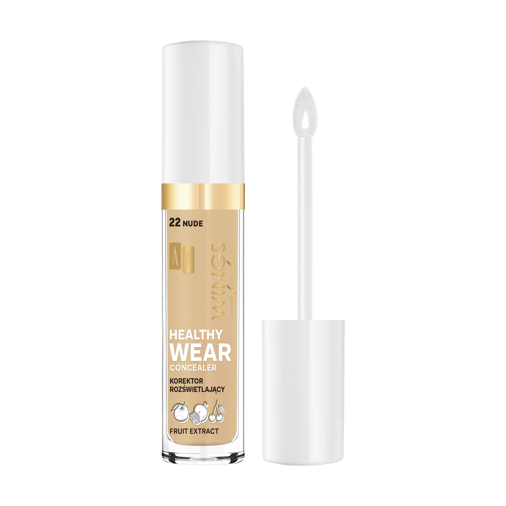 Уцінка! Консилер для обличчя AA Wings of Color Healthy Wear Concealer з екстрактом фруктів, 22 Nude, 6.2 г
Уцінка! Консилер для обличчя AA Wings of Color Healthy Wear Concealer з екстрактом фруктів, 22 Nude, 6.2 г