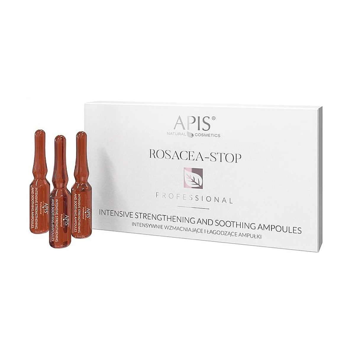 Уцінка! Ампули для обличчя Apis Natural Cosmetics Professional Rosacea-Stop Intensive Strengthening And Soothing Ampoules, 10*3 мл
Уцінка! Ампули для обличчя Apis Natural Cosmetics Professional Rosacea-Stop Intensive Strengthening And Soothing Ampoules, 10*3 мл