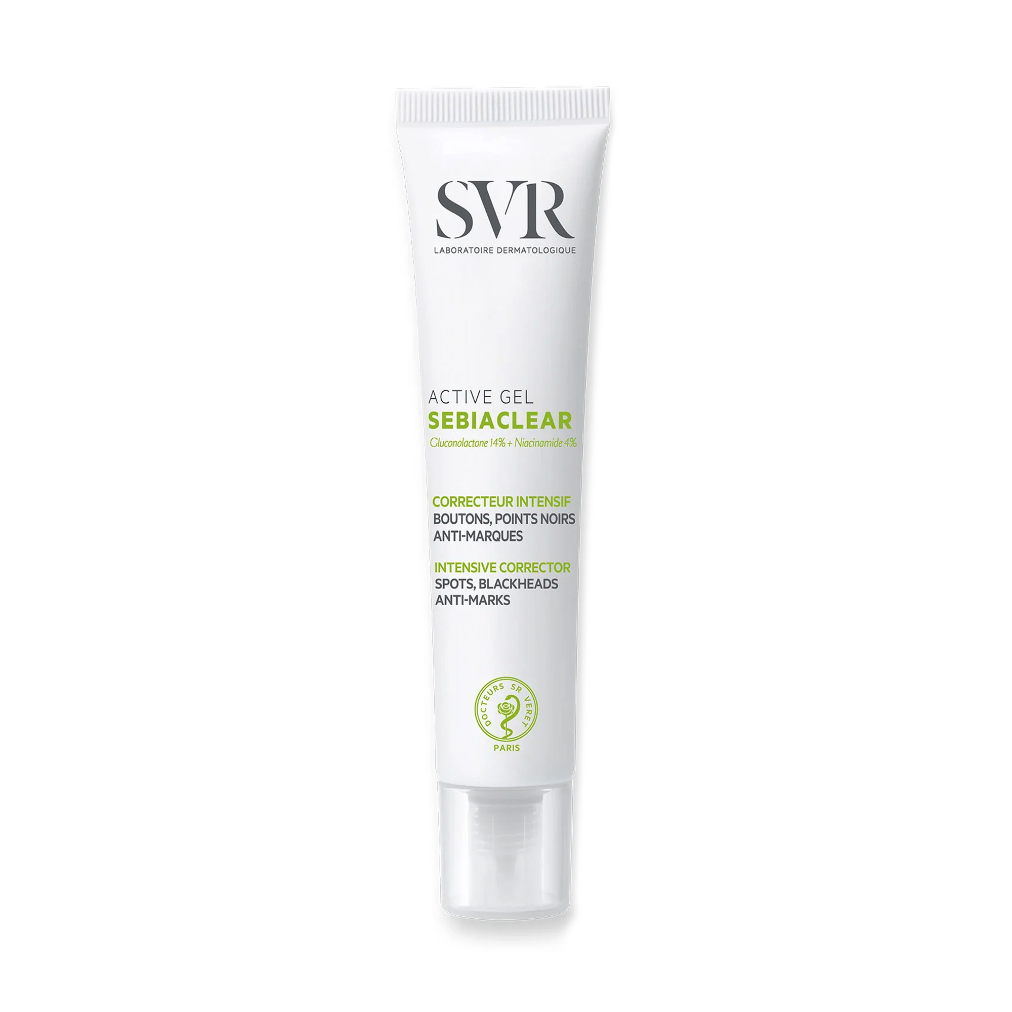 Гель для обличчя SVR Sebiaclear Active Gel Spots Blackheads Anti-Marks Intensive Cottecror для проблемної шкіри, 40 мл
Гель для обличчя SVR Sebiaclear Active Gel Spots Blackheads Anti-Marks Intensive Cottecror для проблемної шкіри, 40 мл