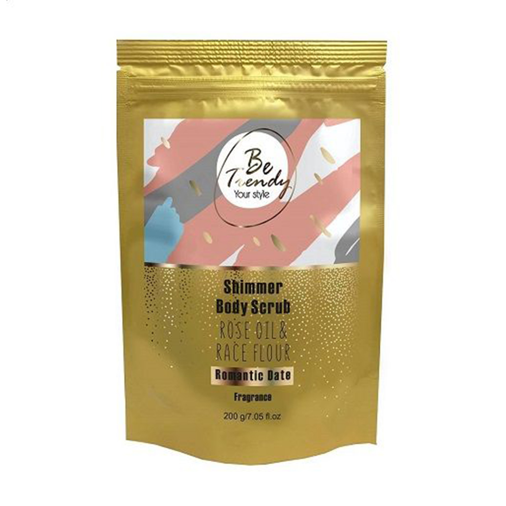Уцінка! Шимер-скраб для тіла Be Trendy Shimmer Scrub Romantic Date, 200 г (сухий)
Уцінка! Шимер-скраб для тіла Be Trendy Shimmer Scrub Romantic Date, 200 г (сухий)