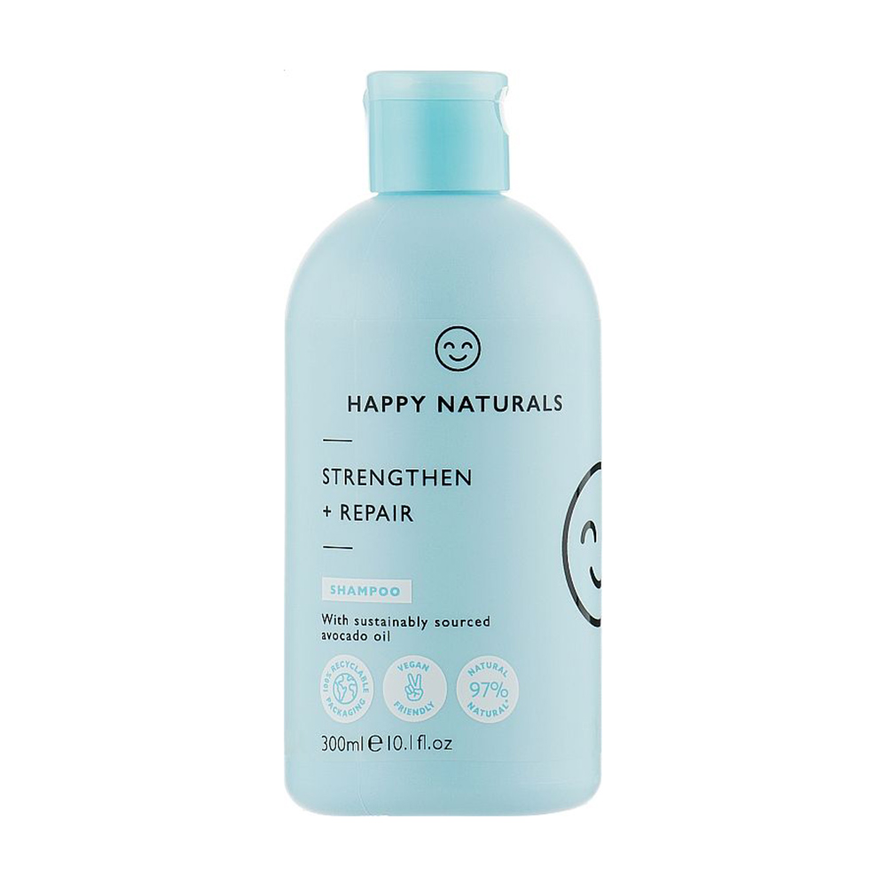 Шампунь для волосся Happy Naturals Strengthen + Repair Shampoo Відновлення та зміцнення, 300 мл
Шампунь для волосся Happy Naturals Strengthen + Repair Shampoo Відновлення та зміцнення, 300 мл
