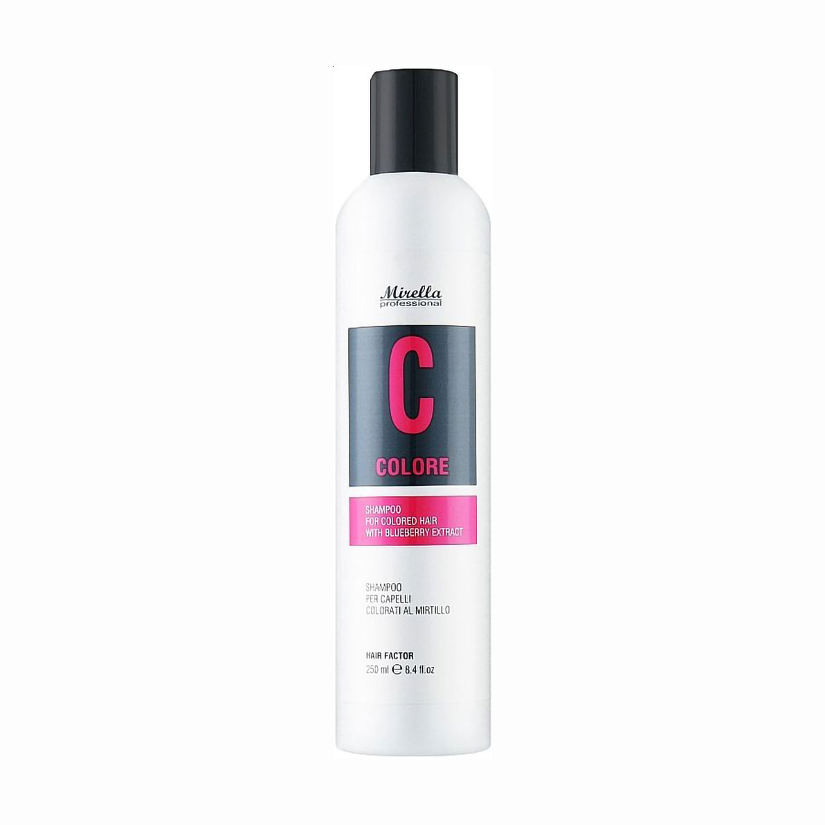 Шампунь Mirella Professional C Colore Shampoo для фарбованого волосся, з екстрактом чорниці, 250 мл
Шампунь Mirella Professional C Colore Shampoo для фарбованого волосся, з екстрактом чорниці, 250 мл