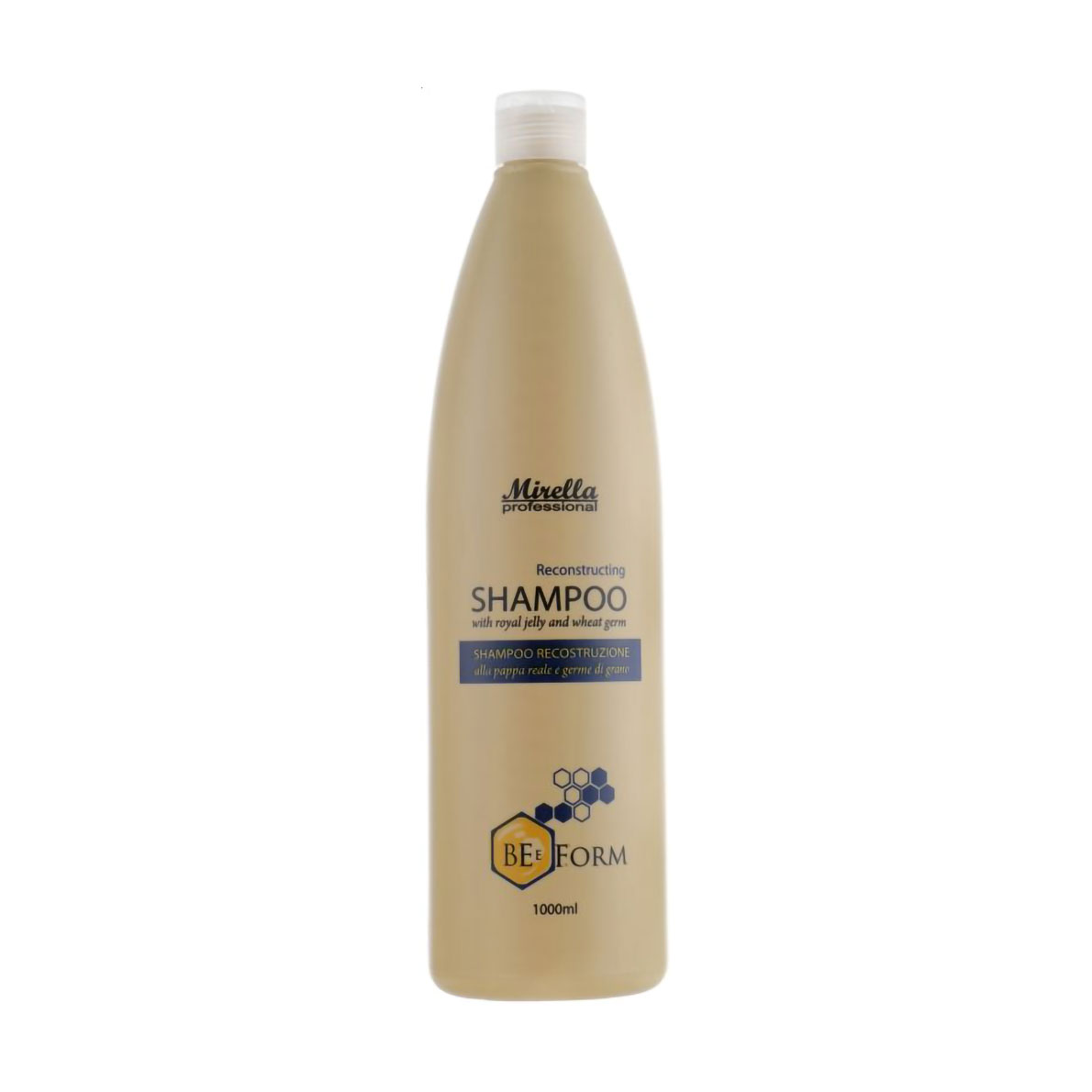 Відновлювальний шампунь Mirella Professional BeeForm Reconstructing Shampoo з маточним молочком та протеїнами пшениці, 1 л
Відновлювальний шампунь Mirella Professional BeeForm Reconstructing Shampoo з маточним молочком та протеїнами пшениці, 1 л