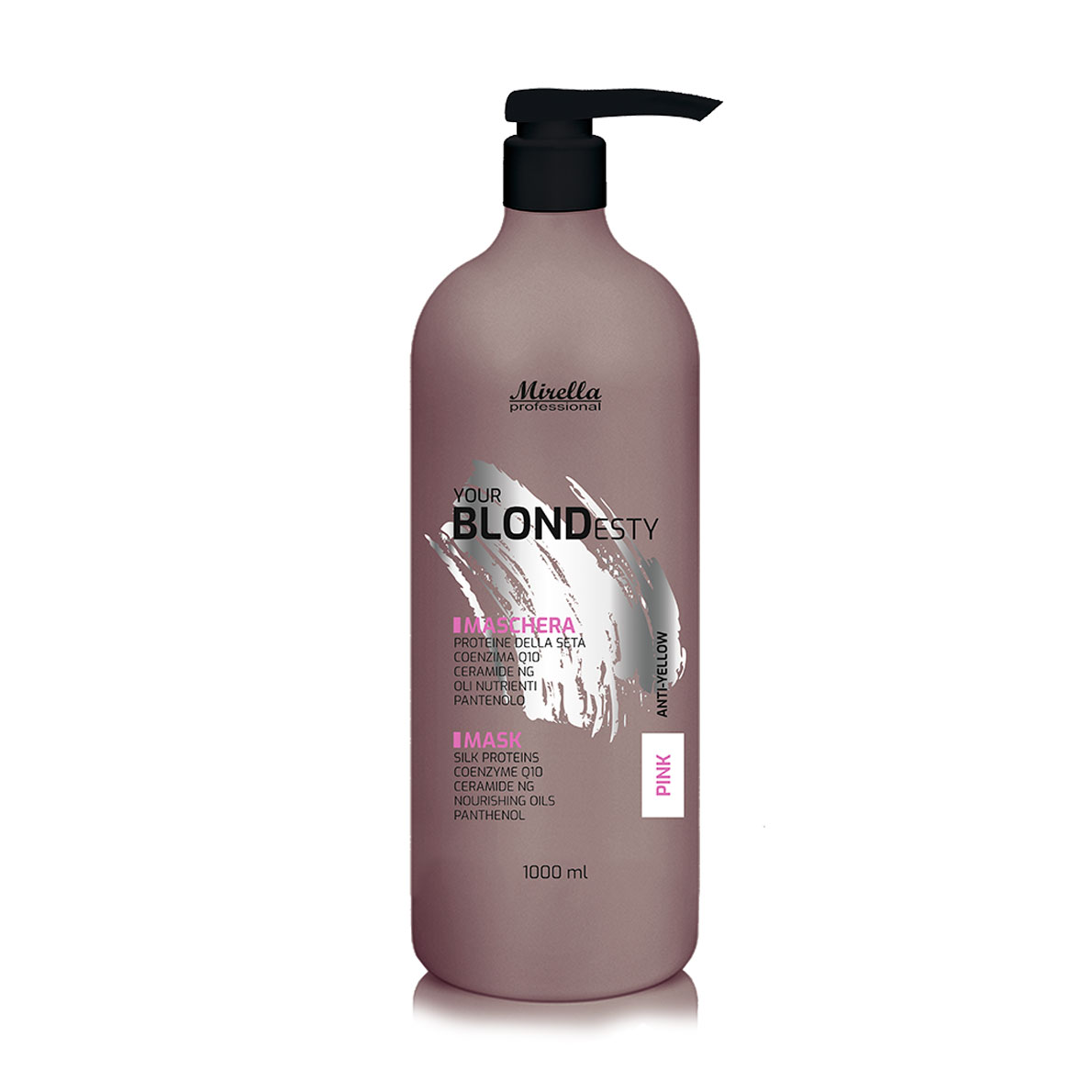 Відтінкова маска для волосся Mirella Professional Your Blondesty Mask Pink з керамідами, 1 л
Відтінкова маска для волосся Mirella Professional Your Blondesty Mask Pink з керамідами, 1 л