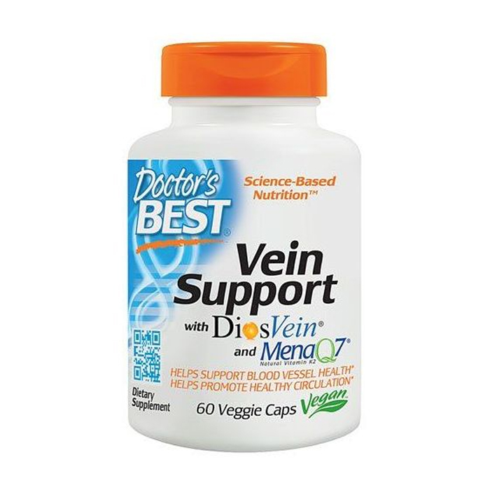 Підтримка вен Doctor's Best Vein Support With DiosVein And MenaQ7, 60 капсул
Підтримка вен Doctor's Best Vein Support With DiosVein And MenaQ7, 60 капсул
