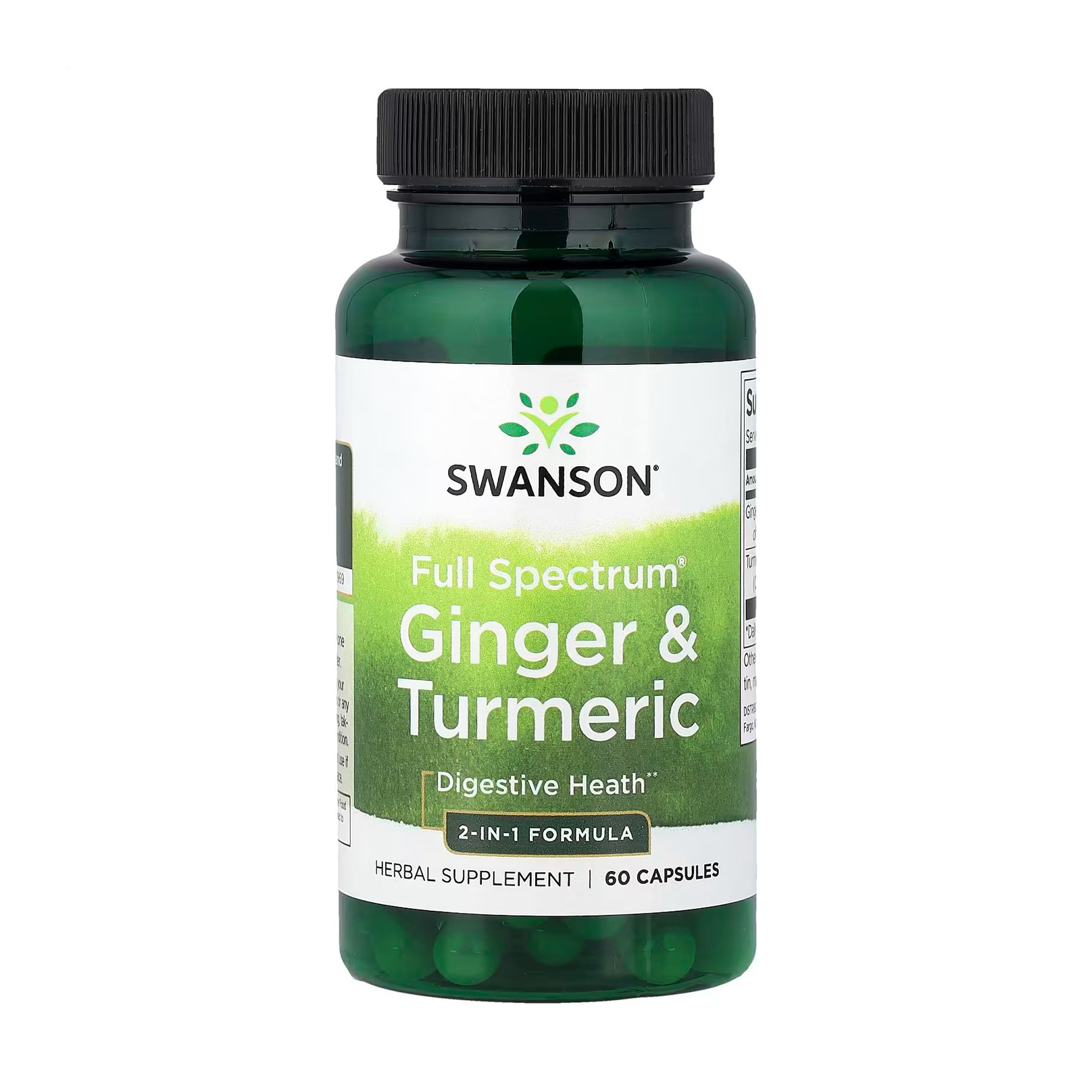 Імбир і куркума Swanson Ginger & Turmeric, 60 капсул
Імбир і куркума Swanson Ginger & Turmeric, 60 капсул