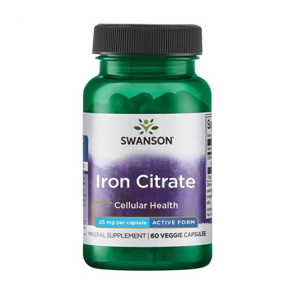 Цитрат заліза Swanson Iron Citrate, 25 мг, 60 капсул
Цитрат заліза Swanson Iron Citrate, 25 мг, 60 капсул