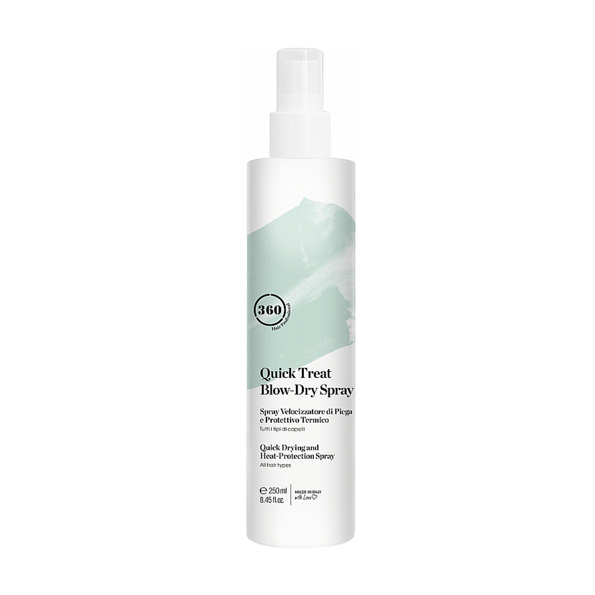 Термозахисний спрей для швидкого сушіння волосся 360 Hair Professional Quick Treat Blow-Dry Spray, 250 мл
Термозахисний спрей для швидкого сушіння волосся 360 Hair Professional Quick Treat Blow-Dry Spray, 250 мл