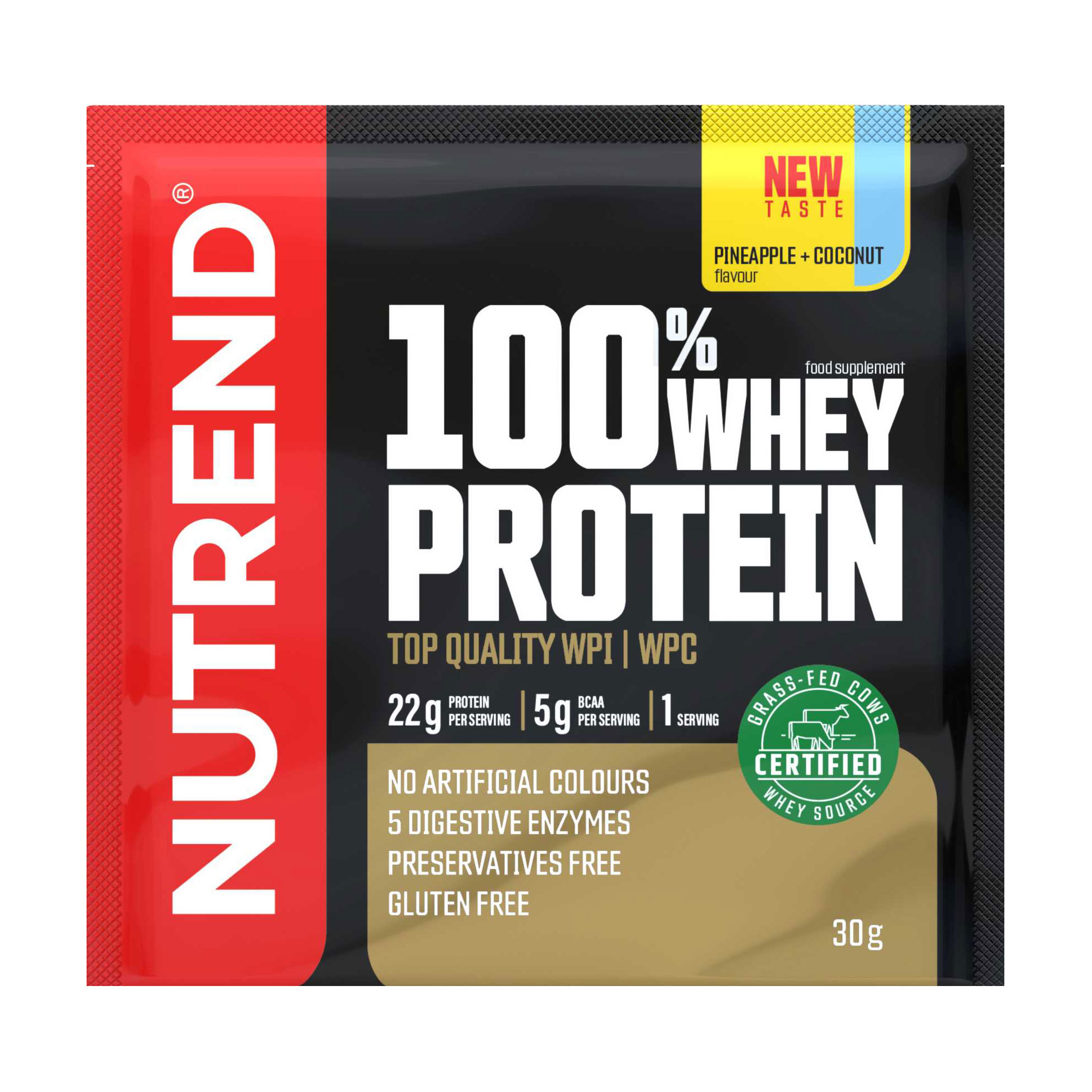 Протеїн Nutrend 100% Whey Protein Ананас + кокос, в порошку, 30 г
Протеїн Nutrend 100% Whey Protein Ананас + кокос, в порошку, 30 г