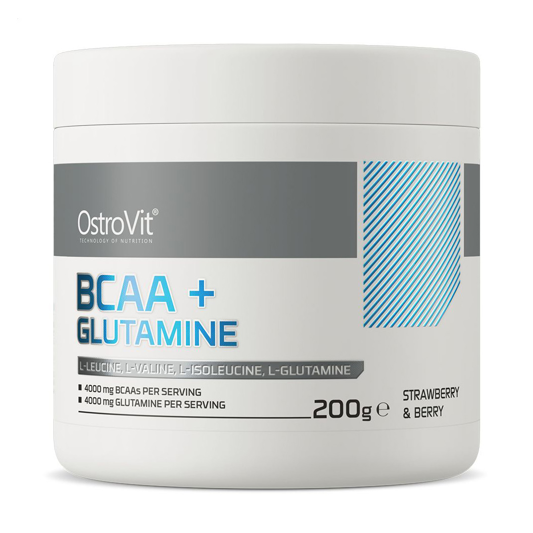 Амінокислоти BCAA + L-Глютамін OstroVit BCAA + Glutamine зі смаком полуниці, в порошку, 200 г
Амінокислоти BCAA + L-Глютамін OstroVit BCAA + Glutamine зі смаком полуниці, в порошку, 200 г