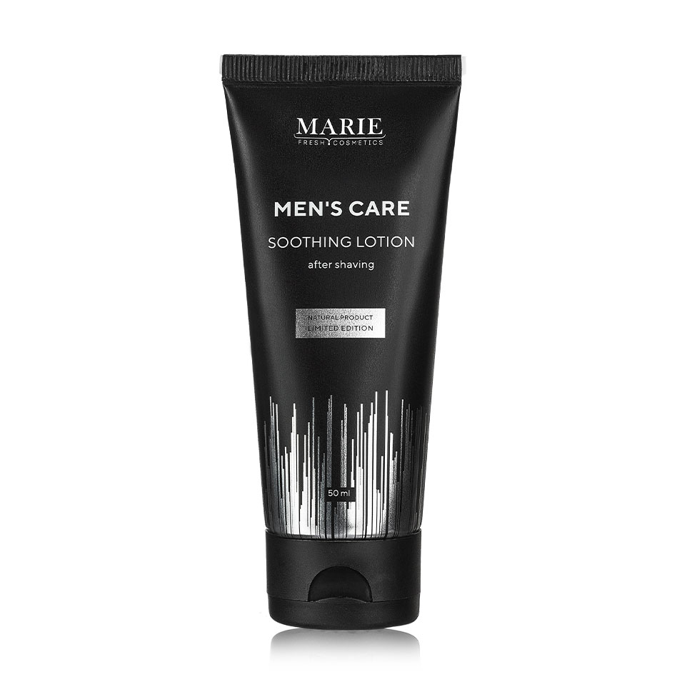 Чоловічий заспокійливий лосьйон після гоління Marie Fresh Cosmetics Men's Care Soothing Lotion з ментолом, 50 мл
Чоловічий заспокійливий лосьйон після гоління Marie Fresh Cosmetics Men's Care Soothing Lotion з ментолом, 50 мл
