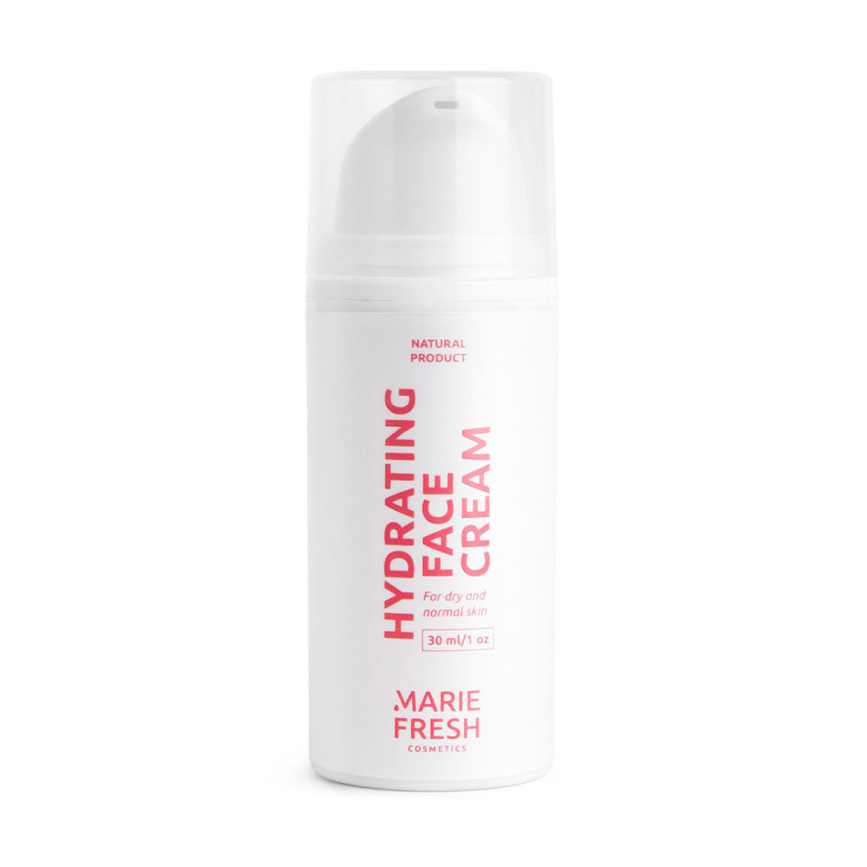 Зволожувальний крем для обличчя Marie Fresh Cosmetics Hydrating Face Cream для сухої та нормальної шкіри, з гіалуроновою кислотою, 30 мл
Зволожувальний крем для обличчя Marie Fresh Cosmetics Hydrating Face Cream для сухої та нормальної шкіри, з гіалуроновою кислотою, 30 мл