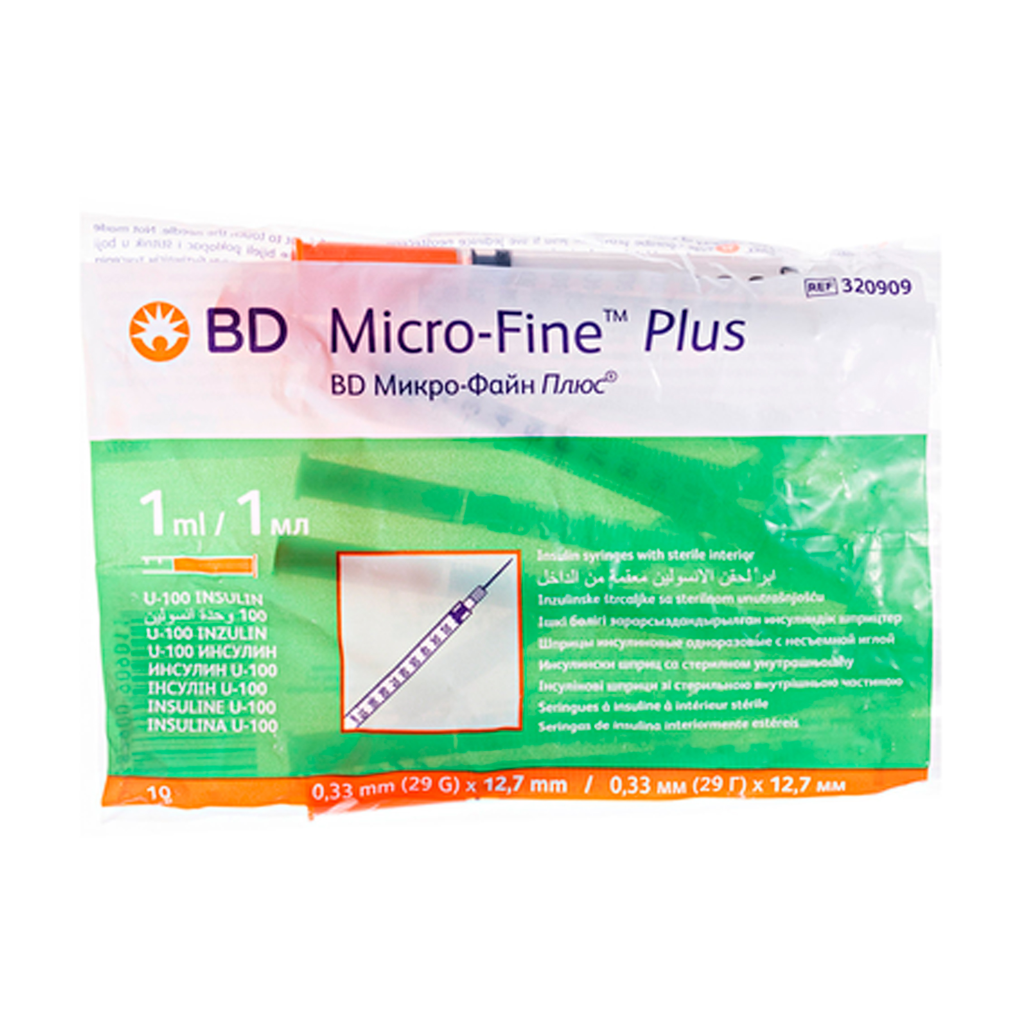 Шприц ін'єкційний інсуліновий BD Micro-Fine Plus U-100, розмір 29G, 0.33*12.7 мм, 1 мл (10 шт)
Шприц ін'єкційний інсуліновий BD Micro-Fine Plus U-100, розмір 29G, 0.33*12.7 мм, 1 мл (10 шт)