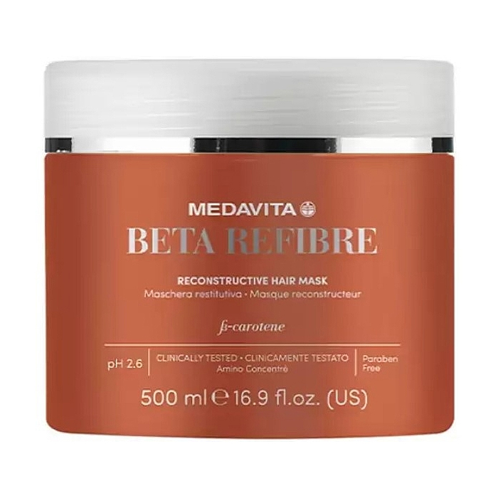Відновлювальна маска Medavita Beta-Refibre Reconstructive Hair Mask для пошкодженого волосся, 500 мл
Відновлювальна маска Medavita Beta-Refibre Reconstructive Hair Mask для пошкодженого волосся, 500 мл