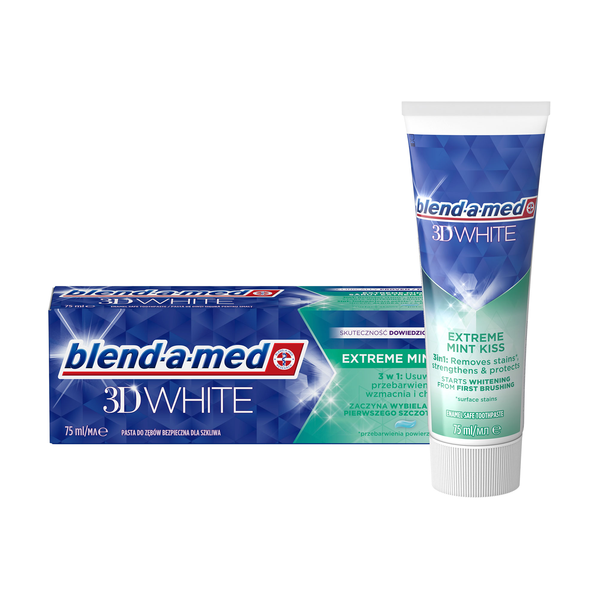 Зубна паста blend-a-med 3D WHITE Екстрам'ятний поцілунок, 75 мл
Зубна паста blend-a-med 3D WHITE Екстрам'ятний поцілунок, 75 мл