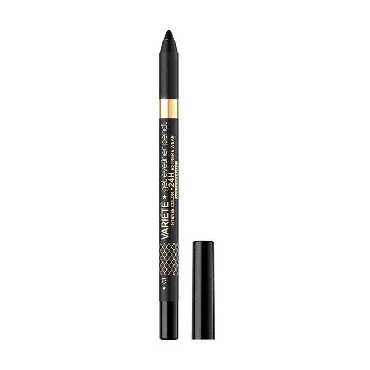 Водостійкий гелевий олівець для очей Eveline Cosmetics Variete Gel Eyeliner Pencil Waterproof, 01 Black, 1 г
Водостійкий гелевий олівець для очей Eveline Cosmetics Variete Gel Eyeliner Pencil Waterproof, 01 Black, 1 г