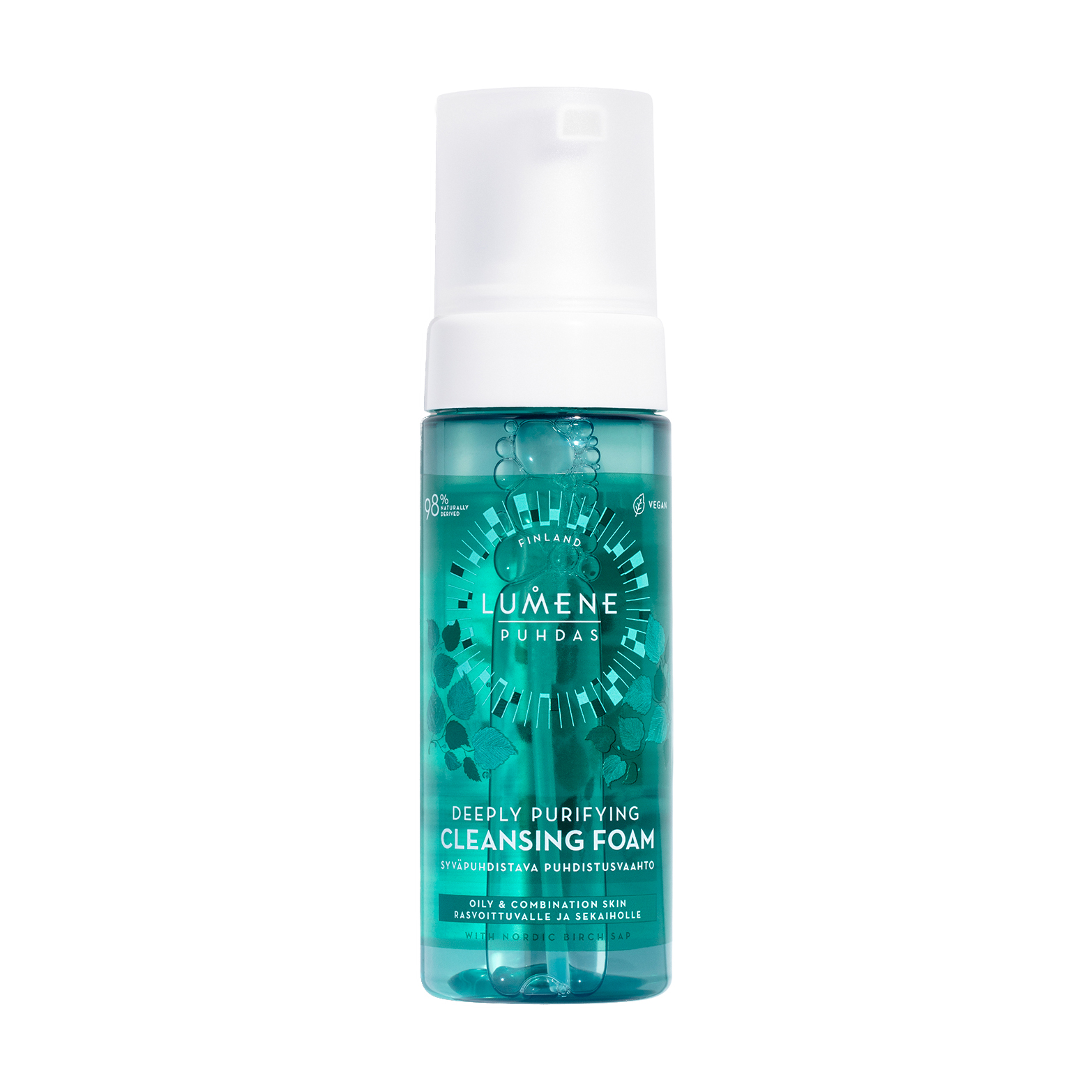 Глибоко очищувальна пінка для вмивання Lumene Puhdas Deeply Purifying Cleansing Foam для жирної та комбінованої шкіри, 150 мл
Глибоко очищувальна пінка для вмивання Lumene Puhdas Deeply Purifying Cleansing Foam для жирної та комбінованої шкіри, 150 мл