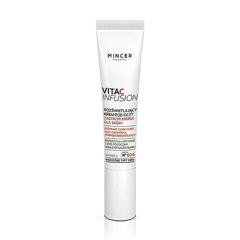 Освітлювальний крем для шкіри навколо очей Mincer Pharma Vita C Infusion Eye Cream 604, 15 мл
Освітлювальний крем для шкіри навколо очей Mincer Pharma Vita C Infusion Eye Cream 604, 15 мл