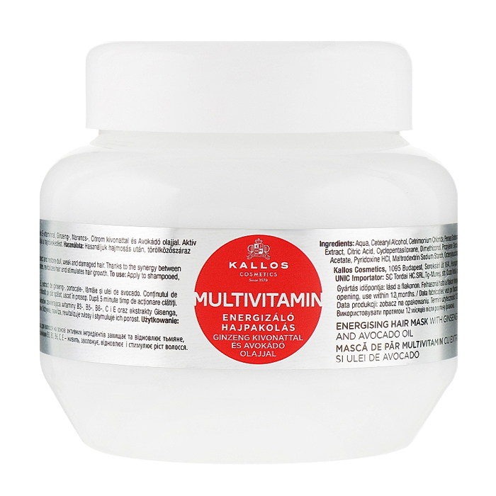 Уцінка! Мультивітамінна маска для волосся Kallos Cosmetics KJMN Multivitamin Energising Hair Mask з екстрактом женьшеню та олією авокадо, 275 мл
Уцінка! Мультивітамінна маска для волосся Kallos Cosmetics KJMN Multivitamin Energising Hair Mask з екстрактом женьшеню та олією авокадо, 275 мл