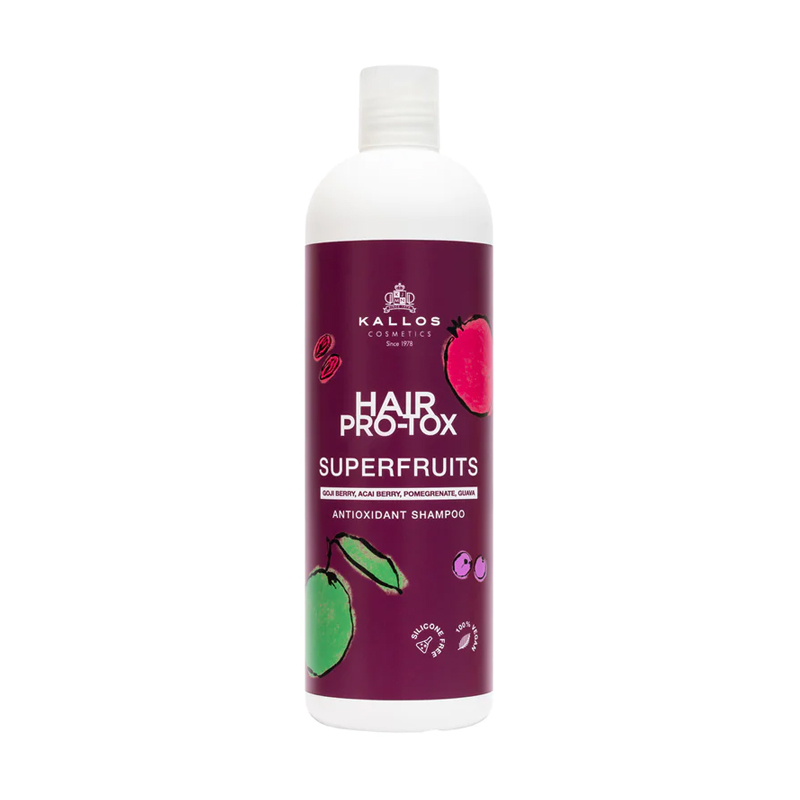 Уцінка! Антиоксидантний шампунь для волосся Kallos Cosmetics Hair Pro-Tox Superfruits Shampoo з ягодами годжі, ягодами асаї, гранатом та гуавою, 1 л
Уцінка! Антиоксидантний шампунь для волосся Kallos Cosmetics Hair Pro-Tox Superfruits Shampoo з ягодами годжі, ягодами асаї, гранатом та гуавою, 1 л