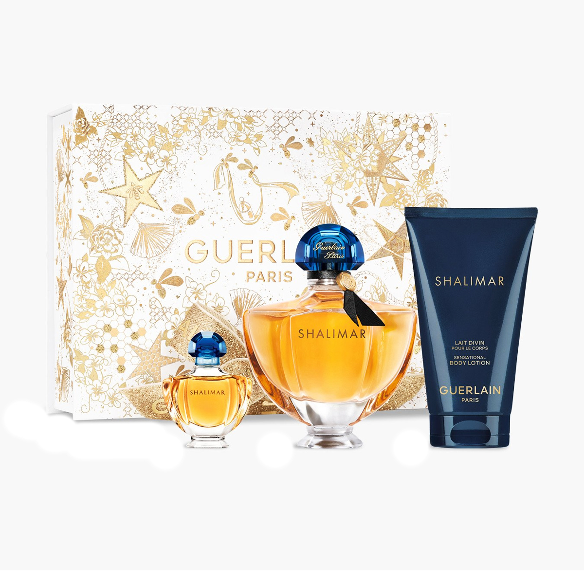 Парфумований набір жіночий Guerlain Shalimar (парфумована вода, 50 мл + лосьйон для тіла, 75 мл + парфумована вода, 5 мл)
Парфумований набір жіночий Guerlain Shalimar (парфумована вода, 50 мл + лосьйон для тіла, 75 мл + парфумована вода, 5 мл)
