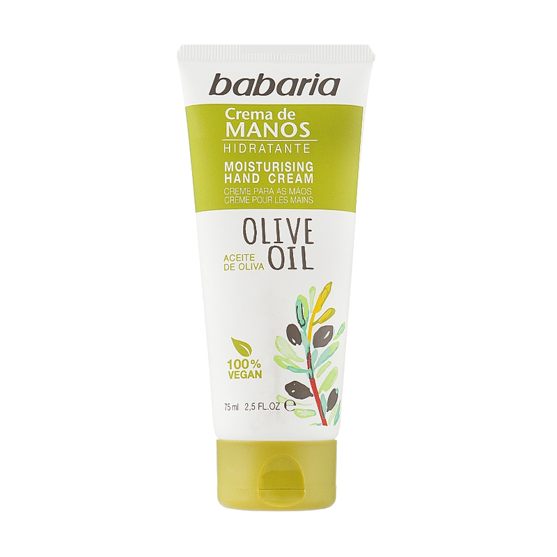 Зволожувальний крем для рук Babaria Olive Oil Moisturizing Hand Cream з оливковою олією, 75 мл
Зволожувальний крем для рук Babaria Olive Oil Moisturizing Hand Cream з оливковою олією, 75 мл