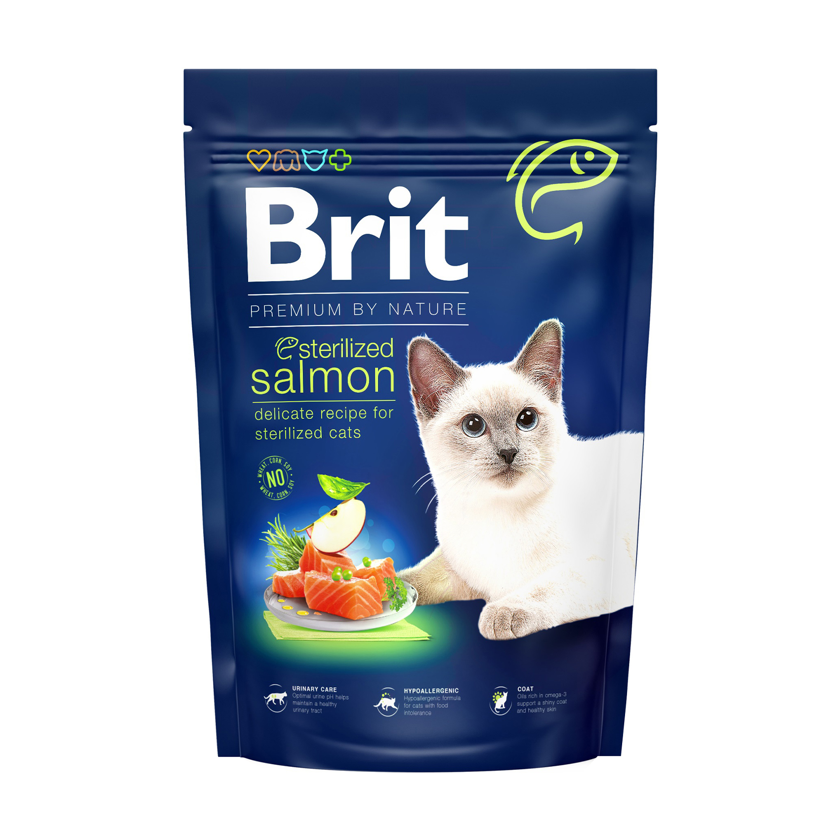 Сухий корм для стерилізованих кішок Brit Premium by Nature Cat Sterilised з лососем, 1.5 кг
Сухий корм для стерилізованих кішок Brit Premium by Nature Cat Sterilised з лососем, 1.5 кг