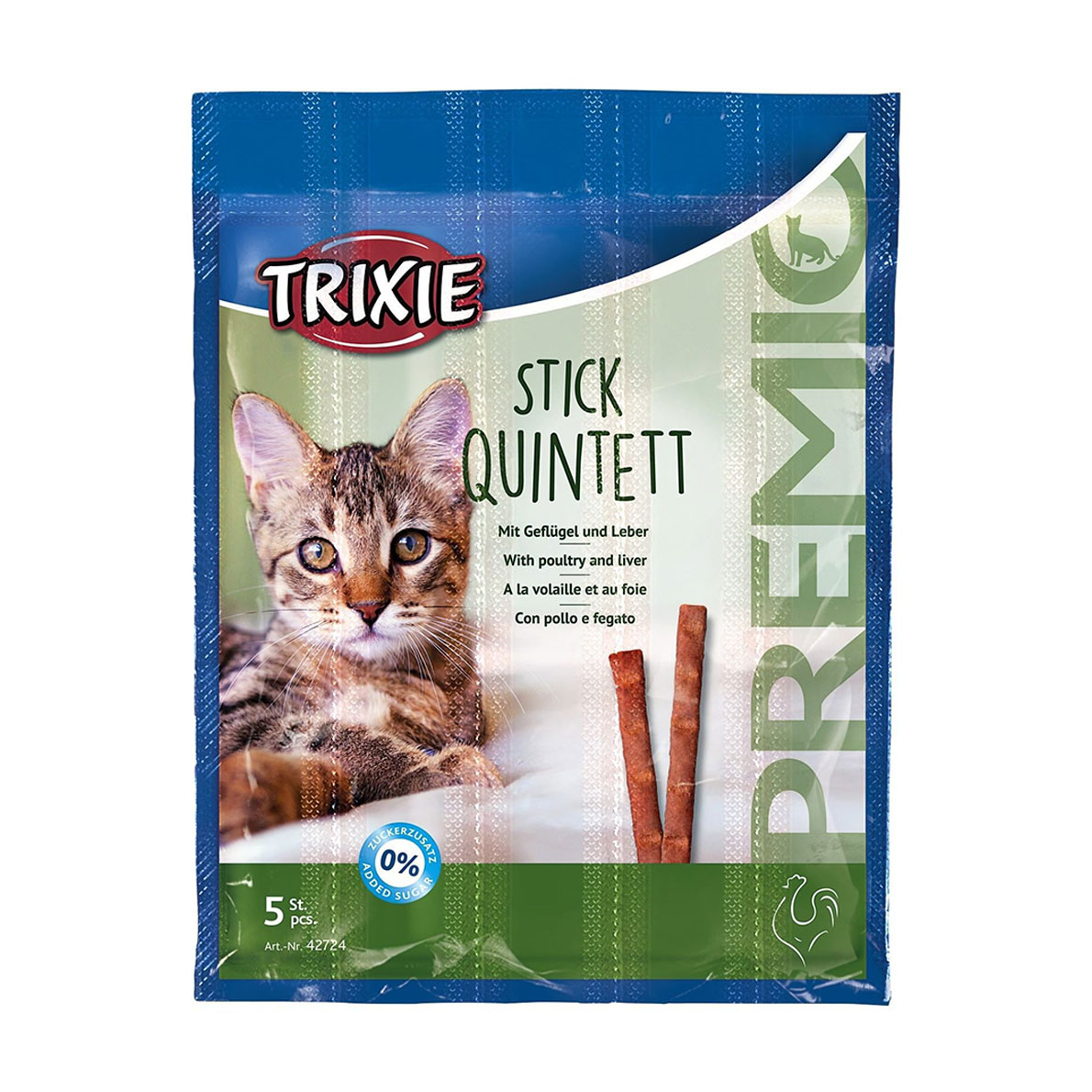 Уцінка! Ласощі для кішок Trixie Stick Quintett з домашнім птахом та печінкою, 5*5 г
Уцінка! Ласощі для кішок Trixie Stick Quintett з домашнім птахом та печінкою, 5*5 г