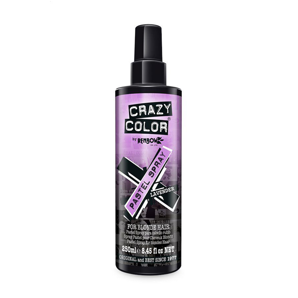Кольоровий спрей для світлого волосся Crazy Color Pastel Spray, Lavender, 250 мл
Кольоровий спрей для світлого волосся Crazy Color Pastel Spray, Lavender, 250 мл